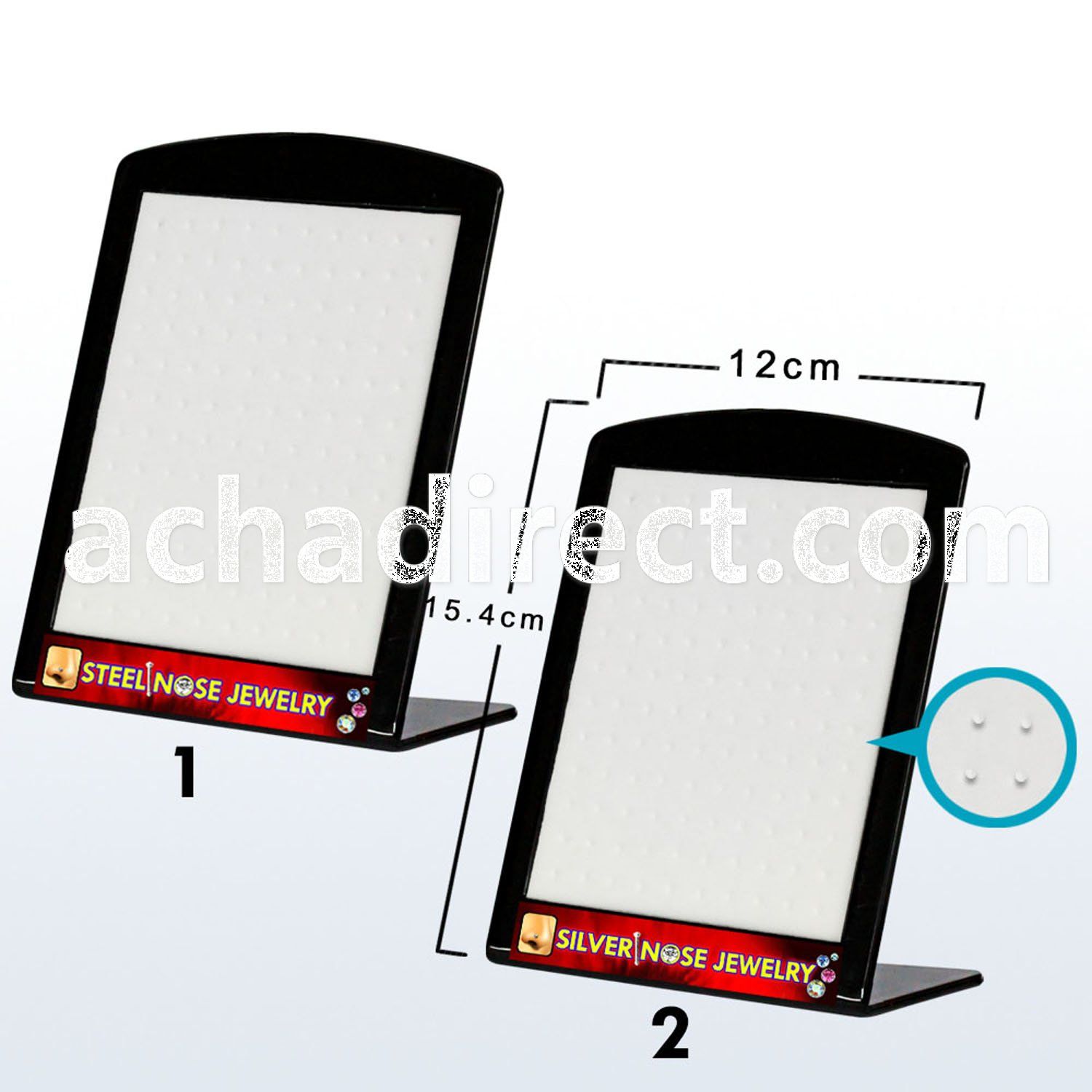 br16 empty display w white foam for 120 pcs of nose jewelry