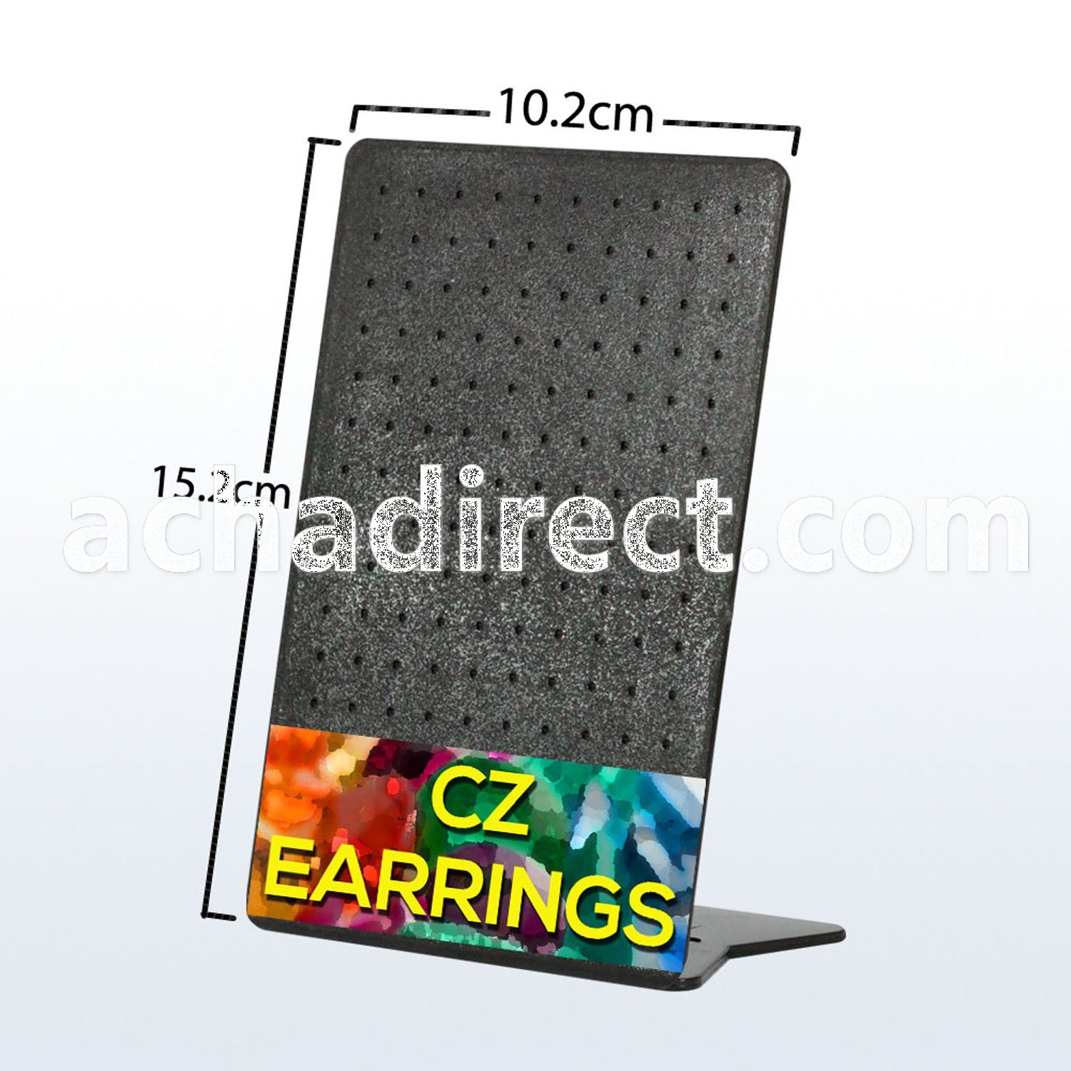 br6 black acrylic empty display for 60 pairs of ear studs