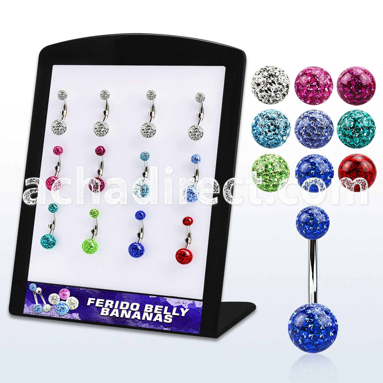 brmix27 316l steel belly banana with resin covered ferido ball