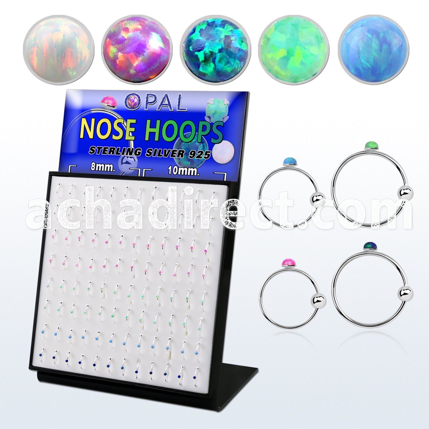 brnhmx26 board w silver nose hoop w ball 1.5m synthetic opal top