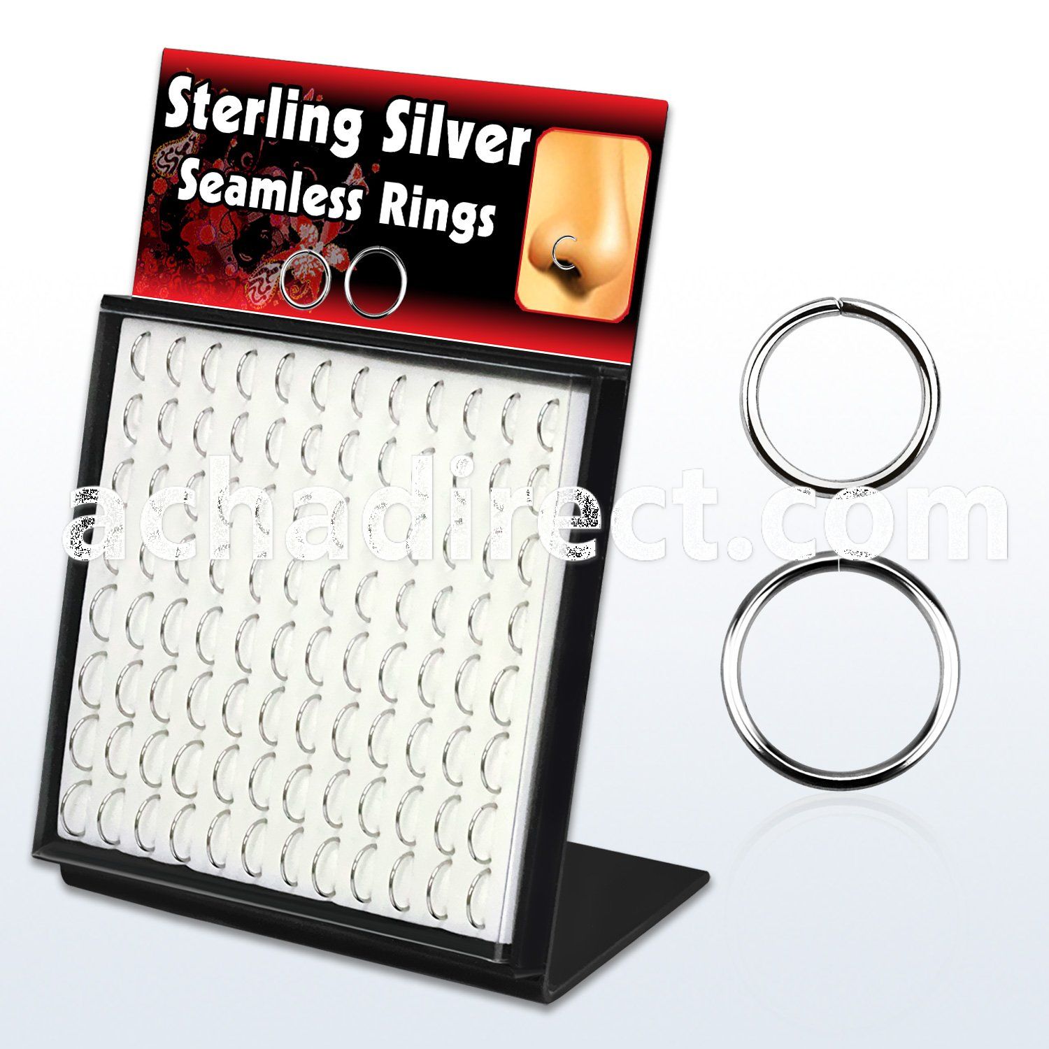 brnhmx7 board of 925 sterling silver seamless ring 0 8mm