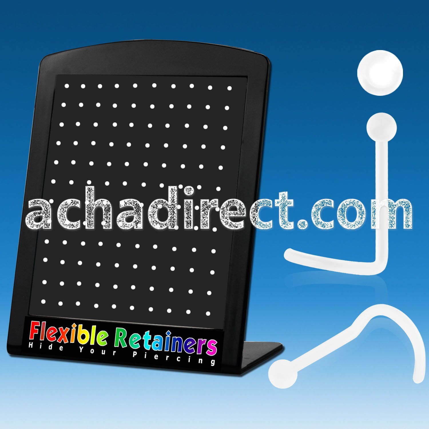 brnscrt display w bio flexible nose screw retainers w ball top