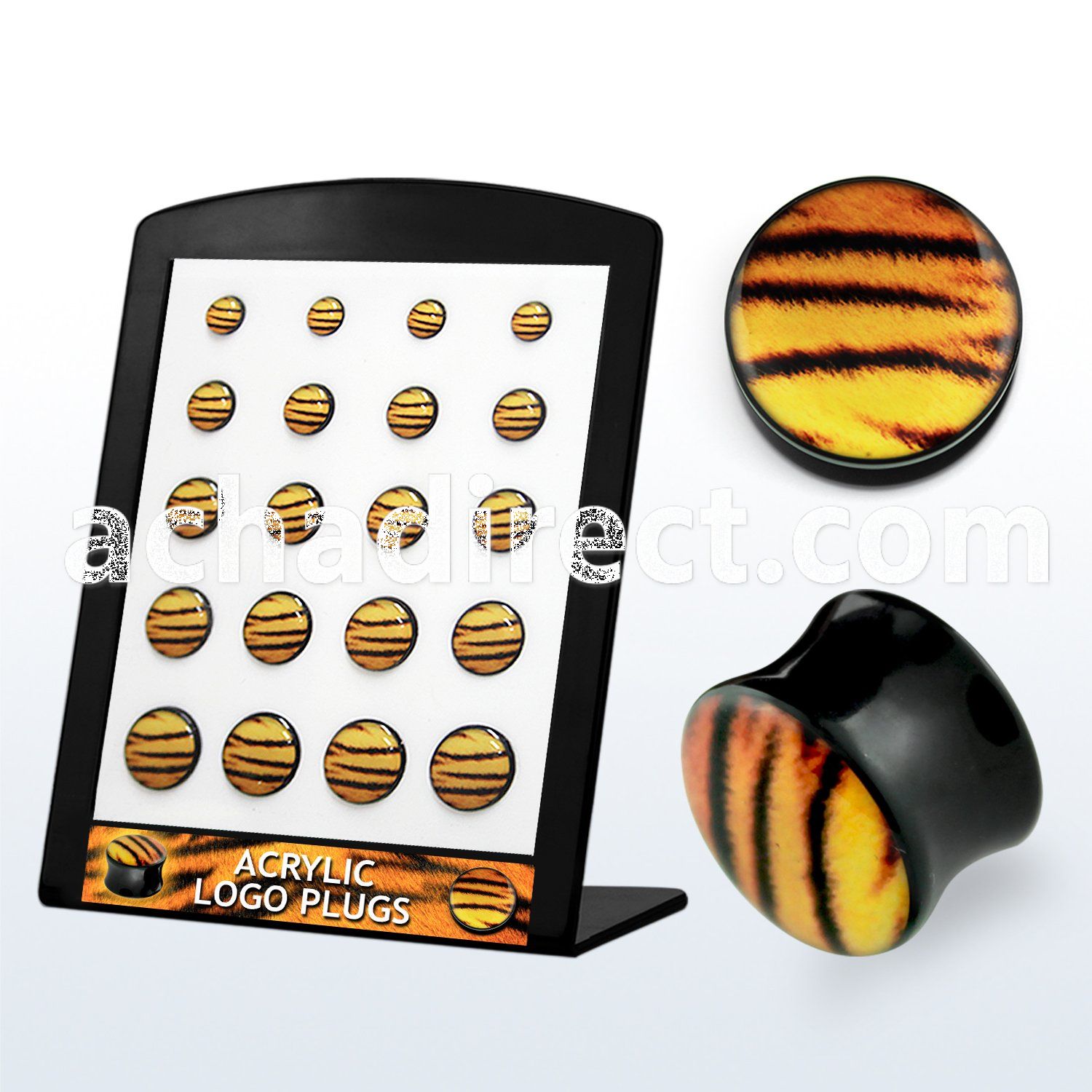 brpg125 board w double flared plug with tiger fur pattern