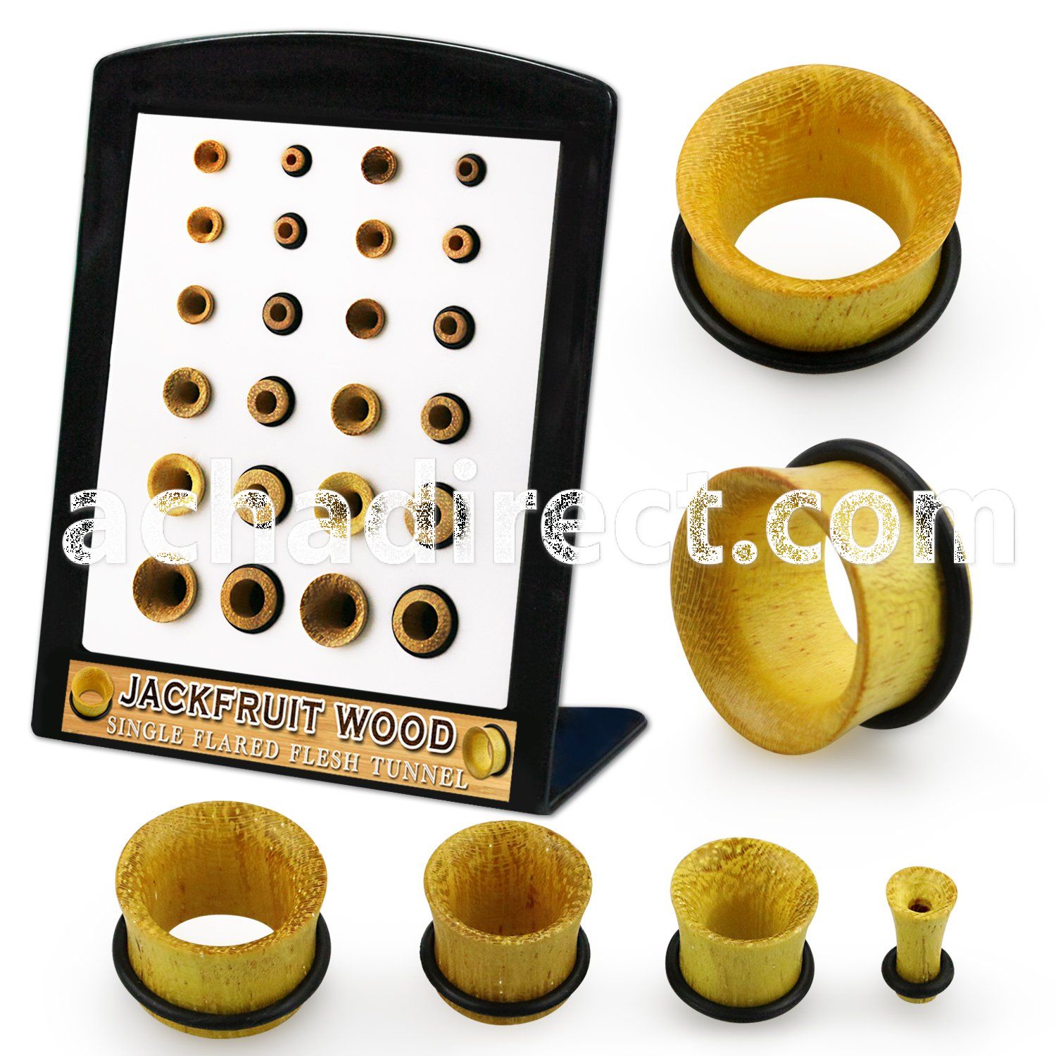 brpg215 jackfruit wood single flare flesh tunnels 24pcs