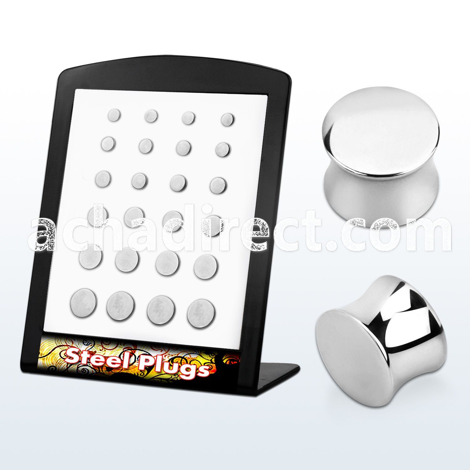 brpg2 board of mirror polished 316l steel double flared plug