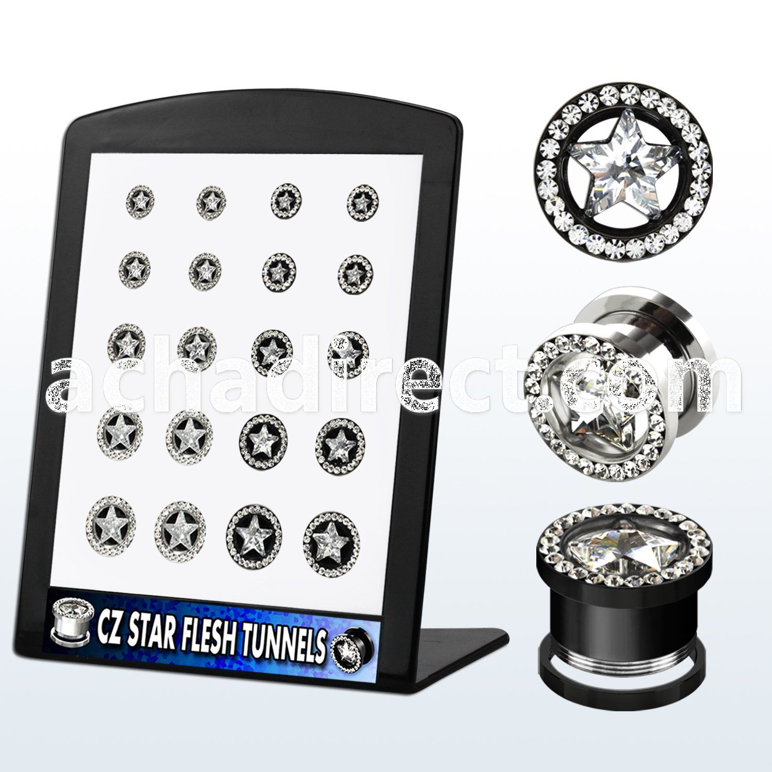 brpg92 board of anodized steel screwfit tunnel w cz star