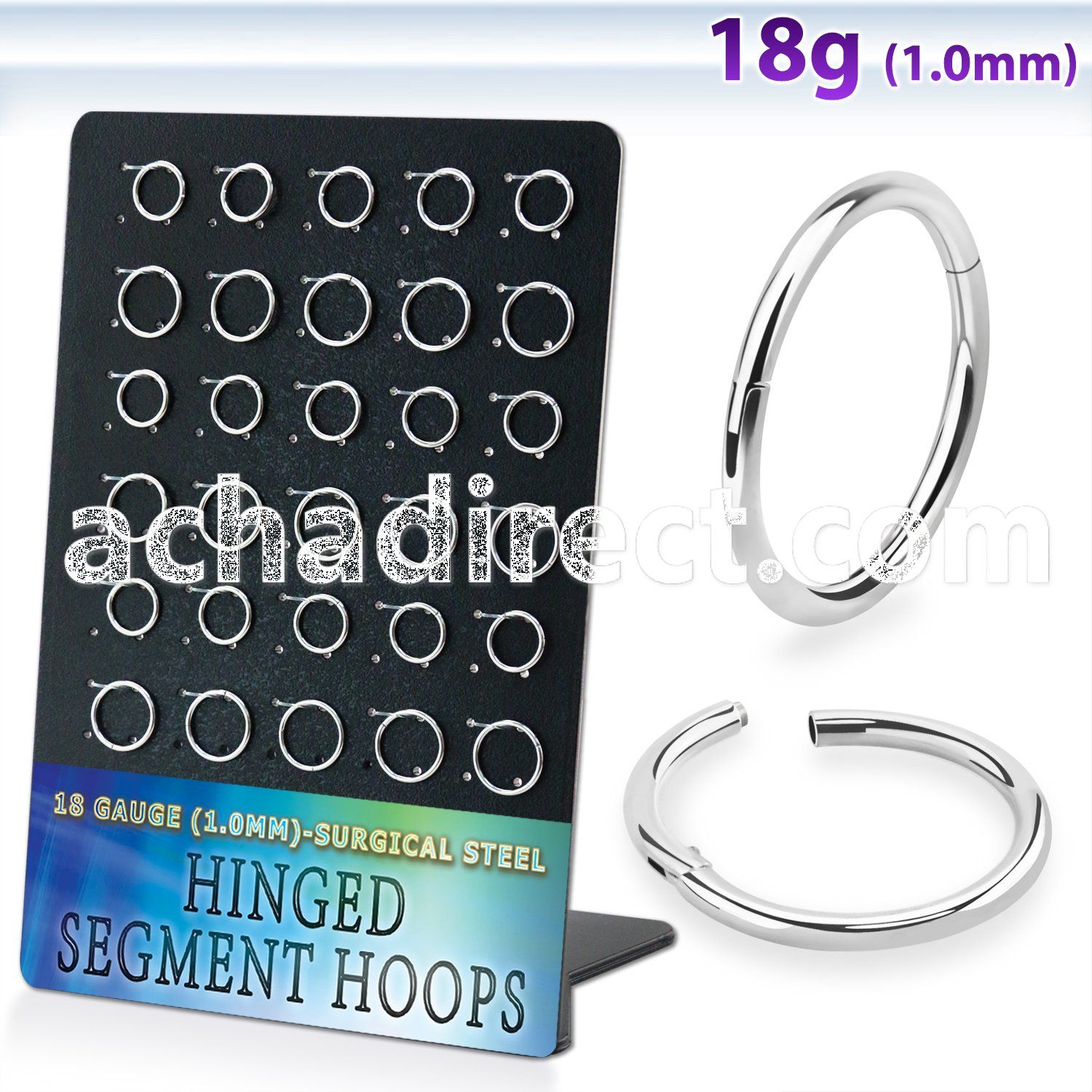 brsegh26 316l steel hinged segment rings 30pcs