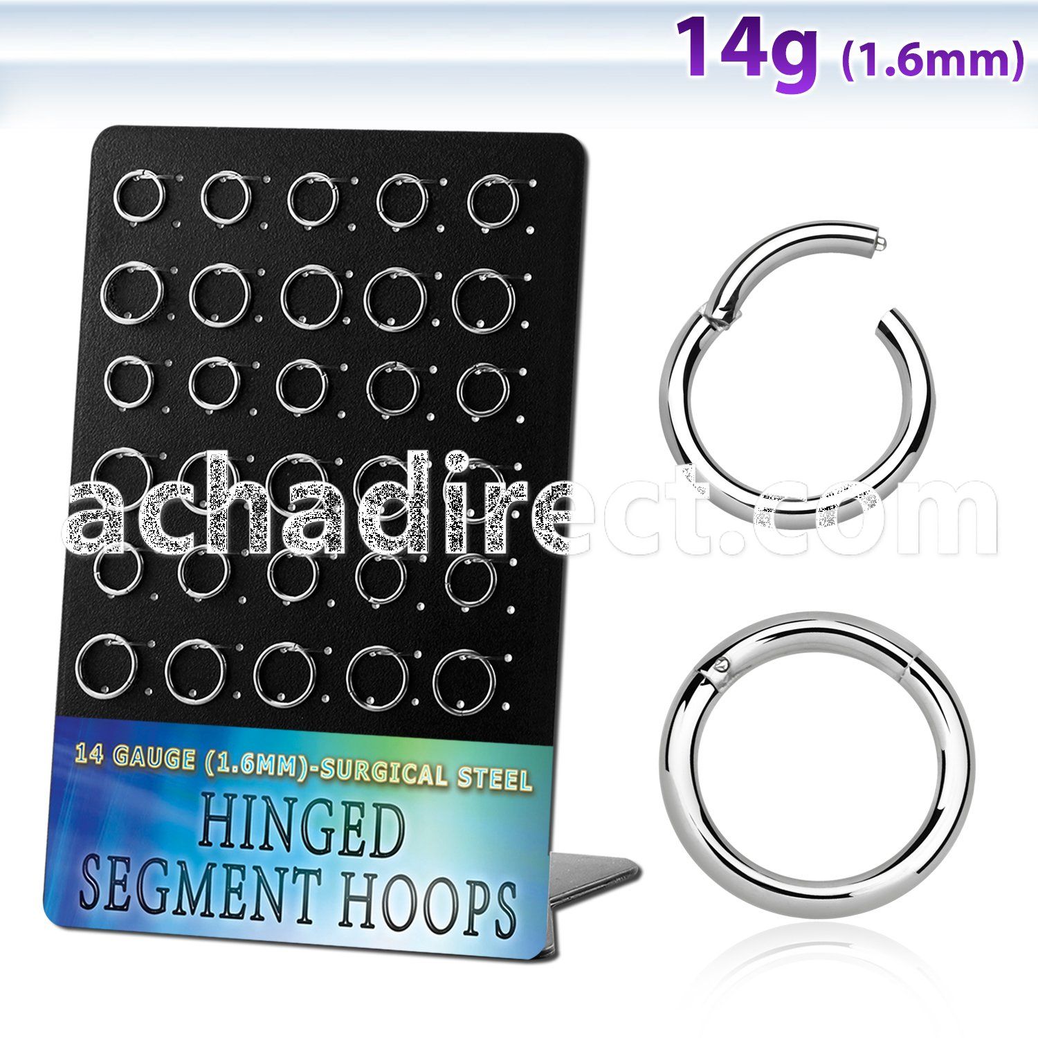 brsegh5 board w 30 316l steel hinged segment ring 14g