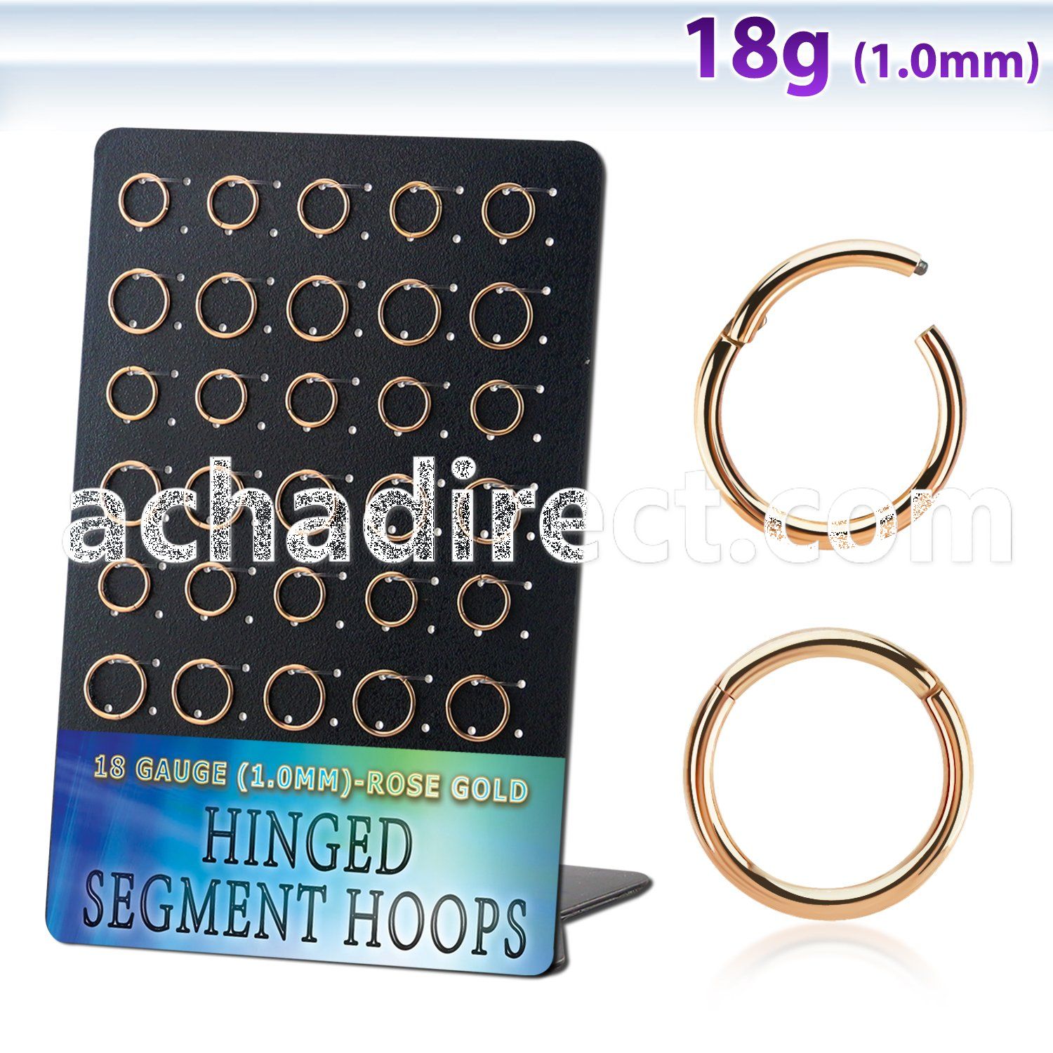 brsegh6 board rose gold steel hinged segment ring