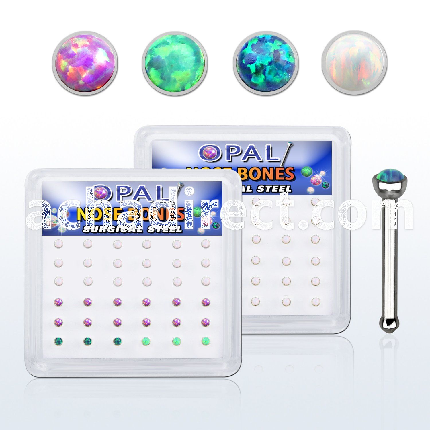 bxbop3 box w anodized 316l steel nose bone w opal top