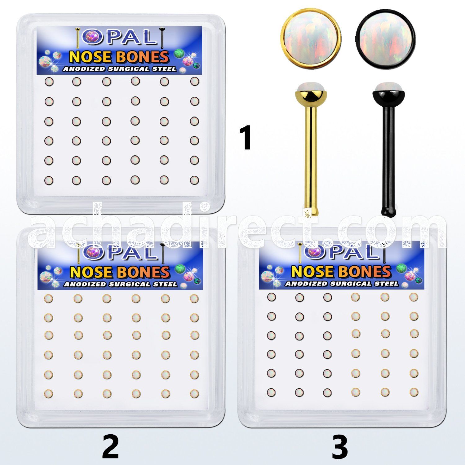 bxbop4 box w anodized steel nose bone w synthetic opal top