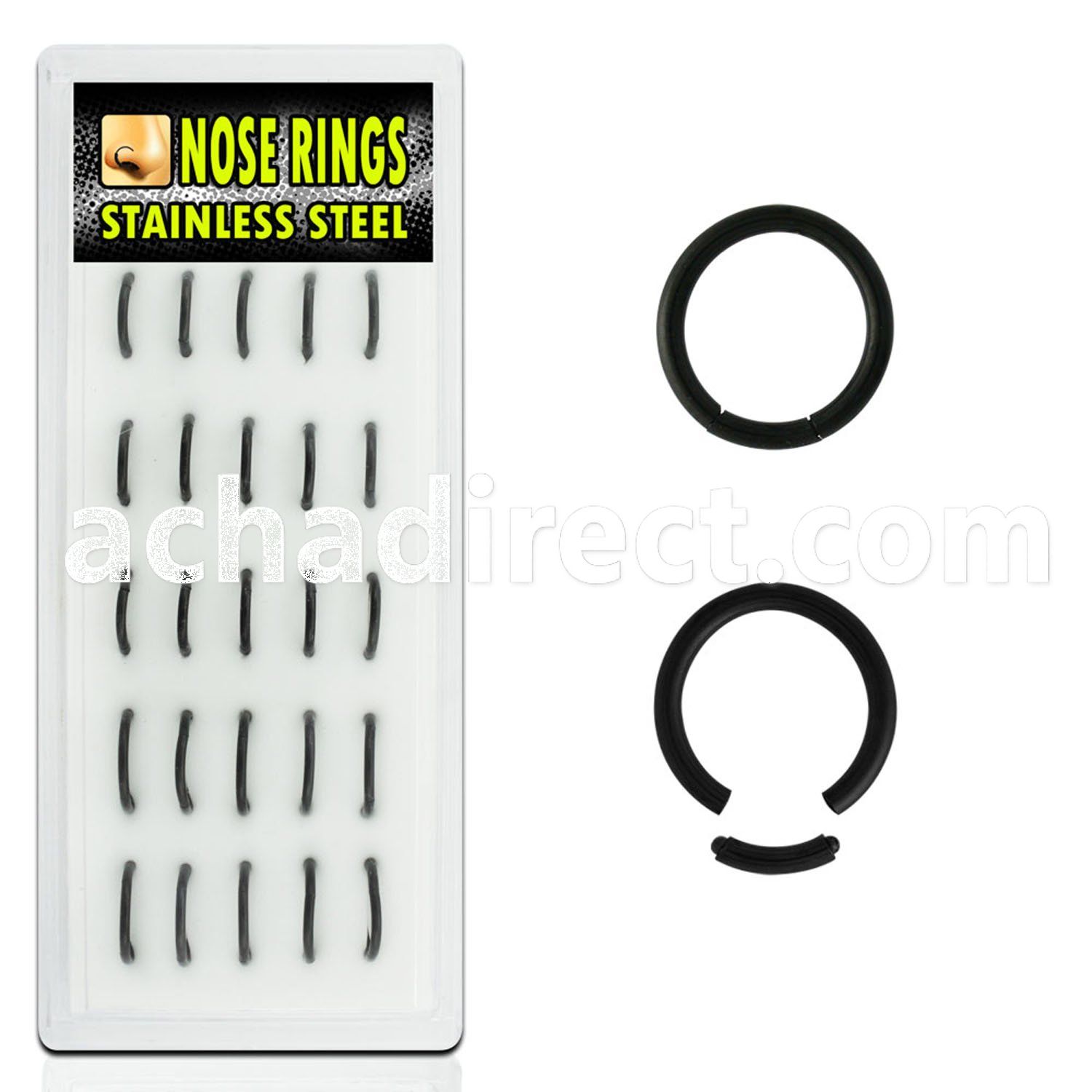 bxsgt1 display box of black pvd plated segment rings