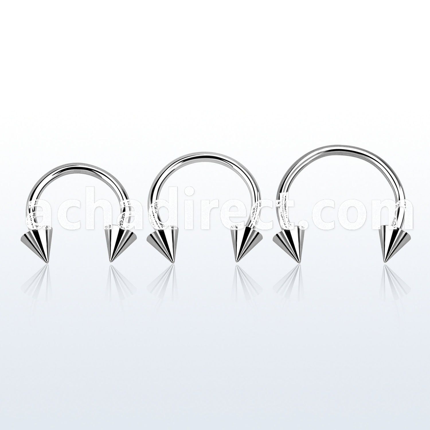 cbcn 316l steel circular barbell with two 5mm cones