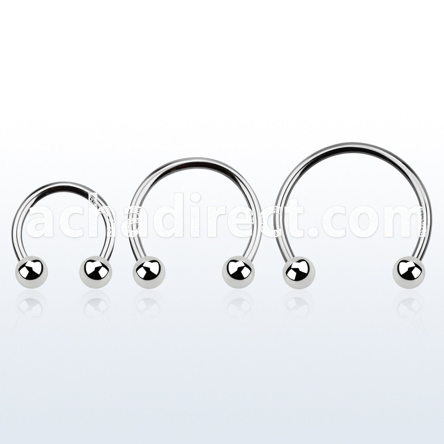 cbeb4l xxl 316l steel circular barbell, 16g w two 4mm balls
