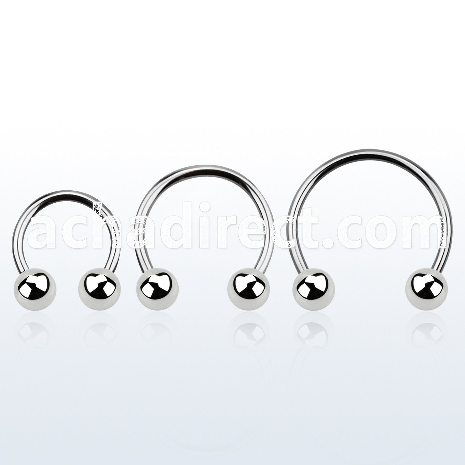 cbeb5l xxl 316l steel circular barbell, 16g w two 5mm balls