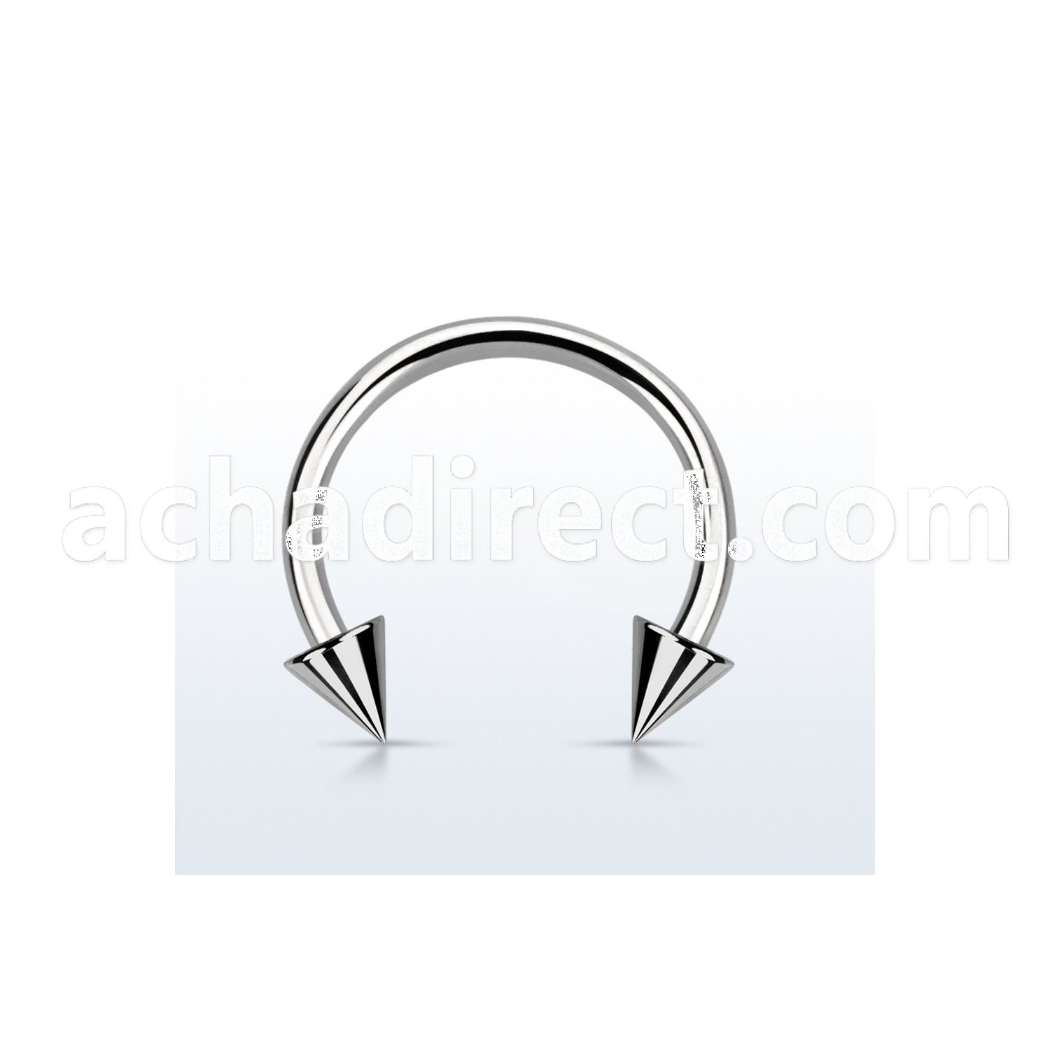 cbecn 316l steel circular barbell with two 3mm cones