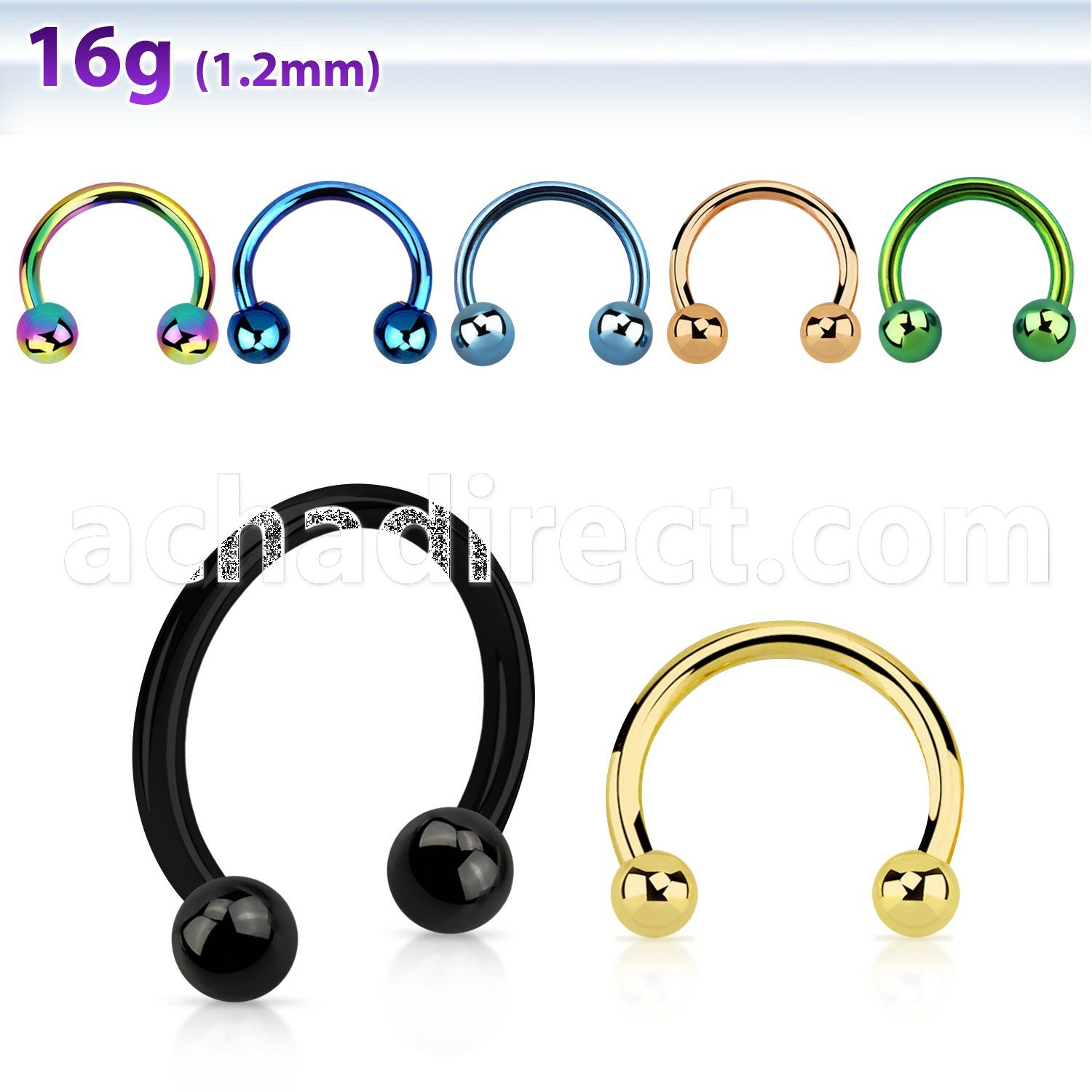 cbetb premium pvd plated 316l steel circular barbell