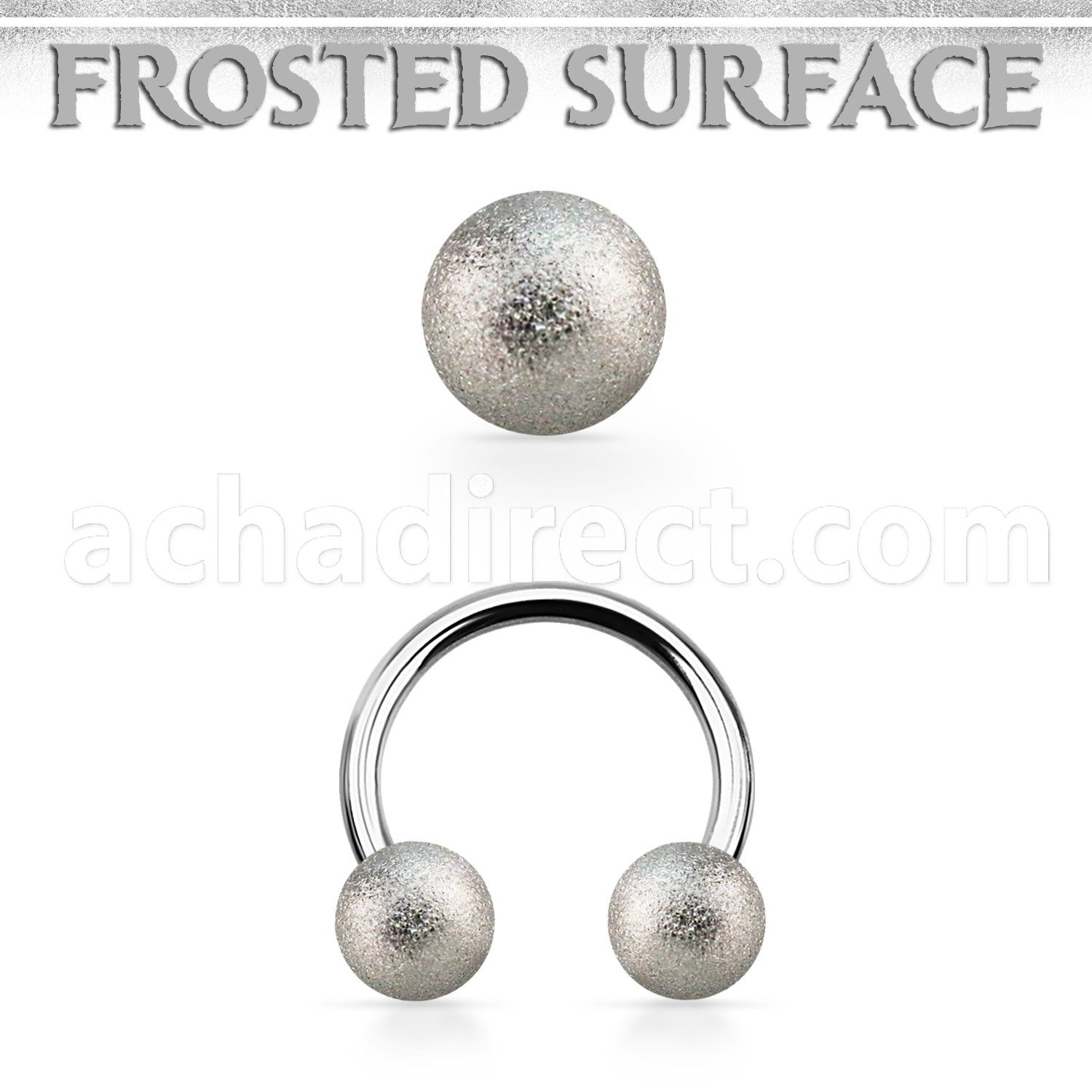 cbfo5 rose gold steel circular barbell 5mm frosted steel ball