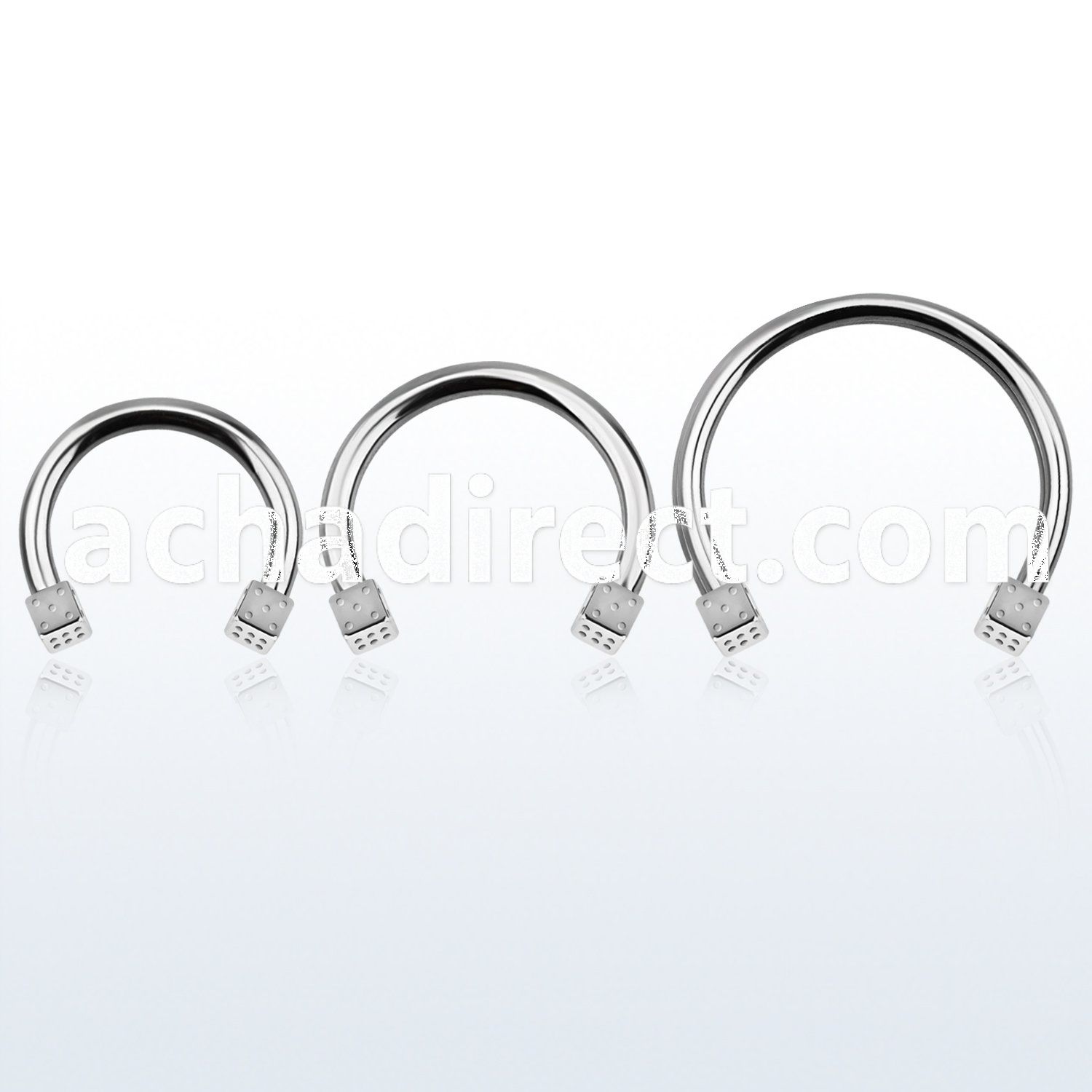 cbmdi4l xxl steel circular barbell, 14g w 4mm dices