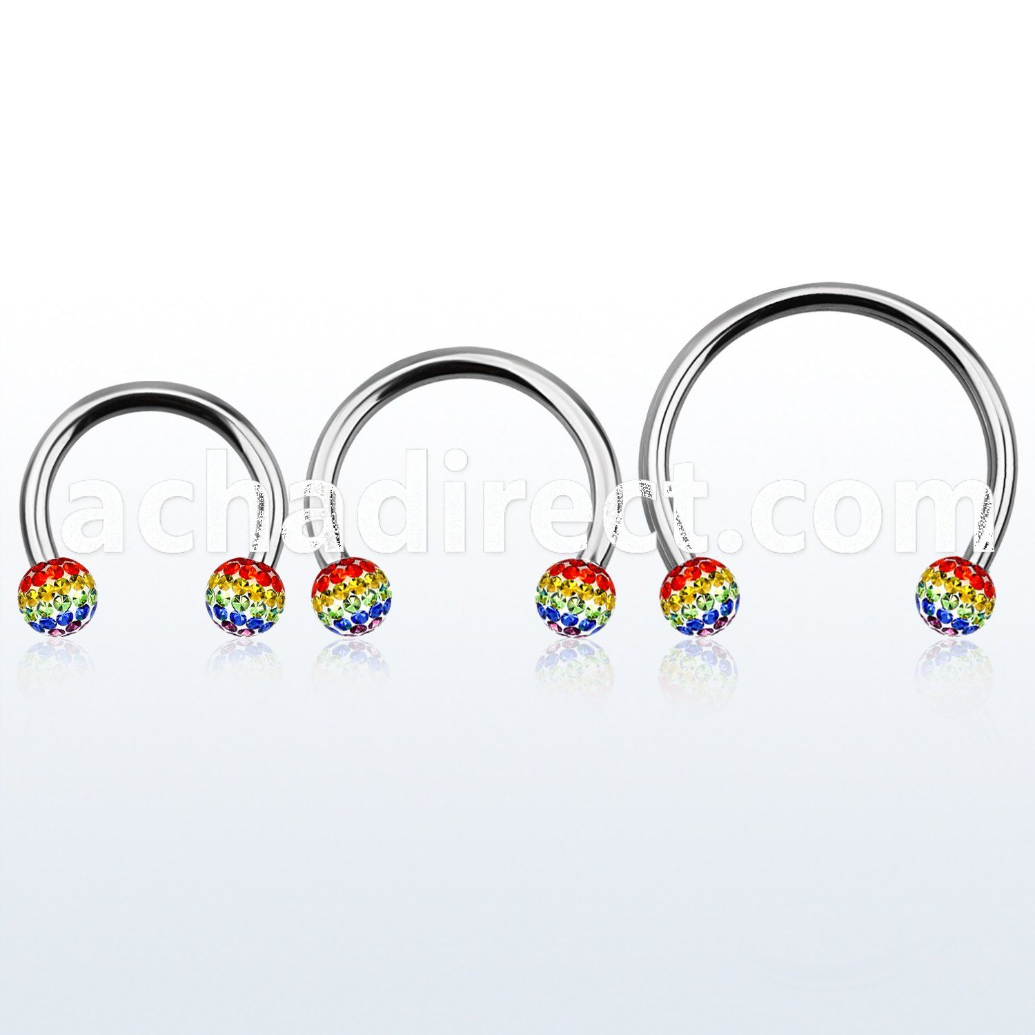 cbmfg5l xxl steel cbr 5mm multi crystals ball in gay pride color