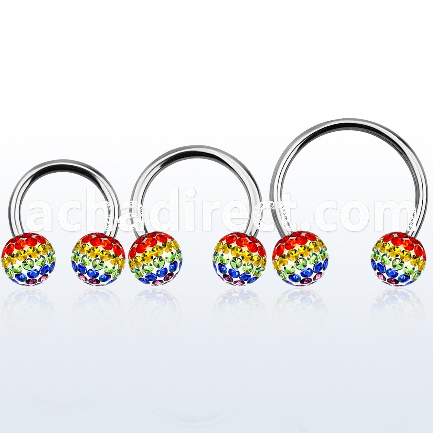 cbmfg8l xxl steel cbr 8mm multi crystals ball in gay pride color