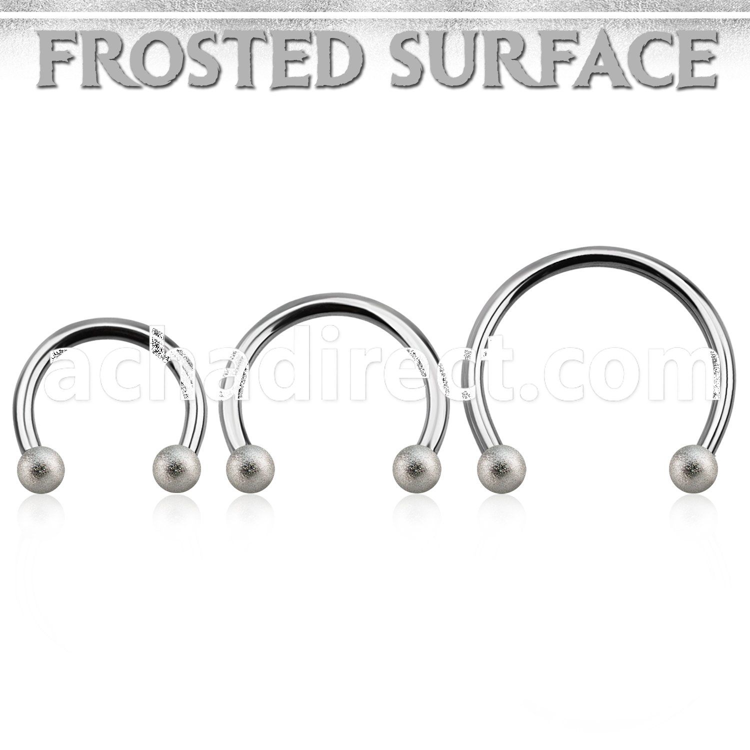 cbmfo4l xxl steel cbr, 14g w 4mm frosted steel ball