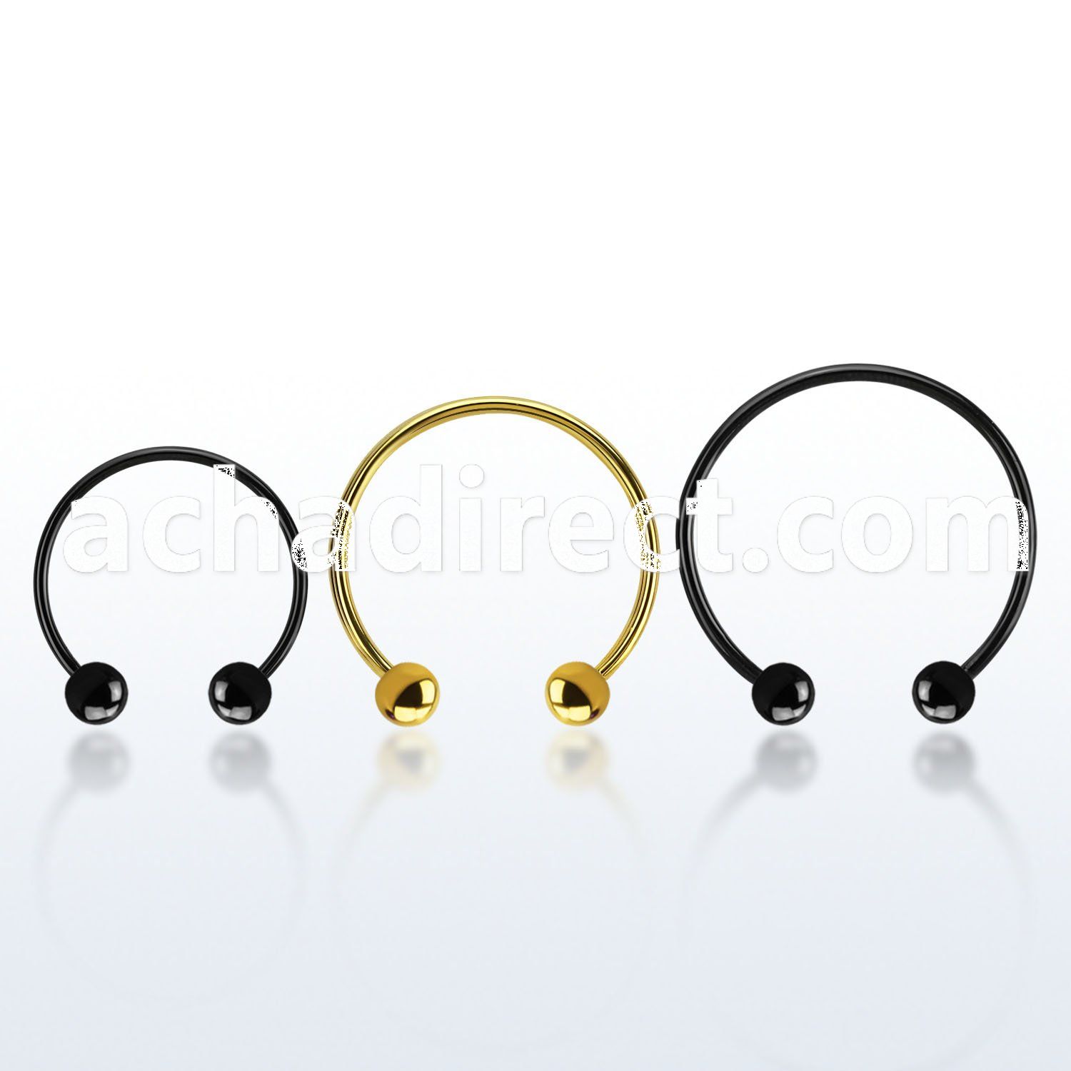 cbmtb6l xxl anodized steel circular barbell, 14g w 6mm balls