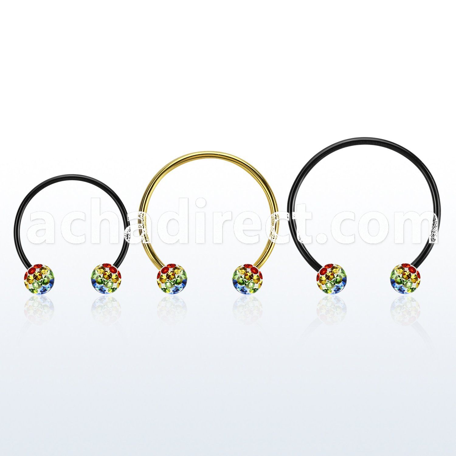 cbmtfg6l xxl black steel cbr 6mm multi crystal balls w rb colors