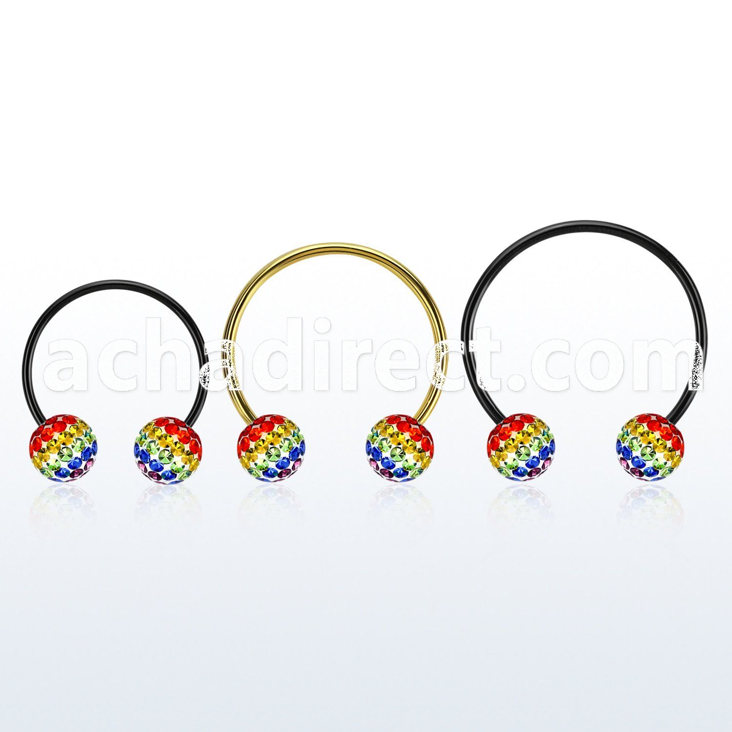 cbmtfg8l xxl black steel cbr 8mm multi crystal balls w rb colors 