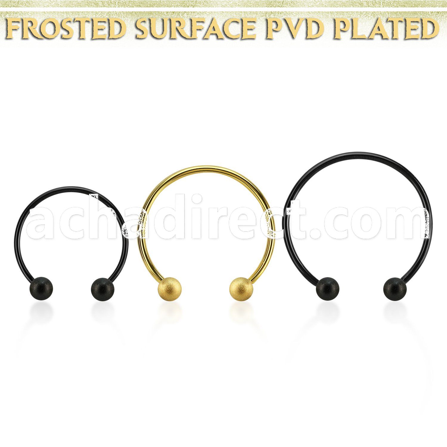 cbmtfo5l xxl anodized steel cbr, 14g w 5mm frosted steel balls