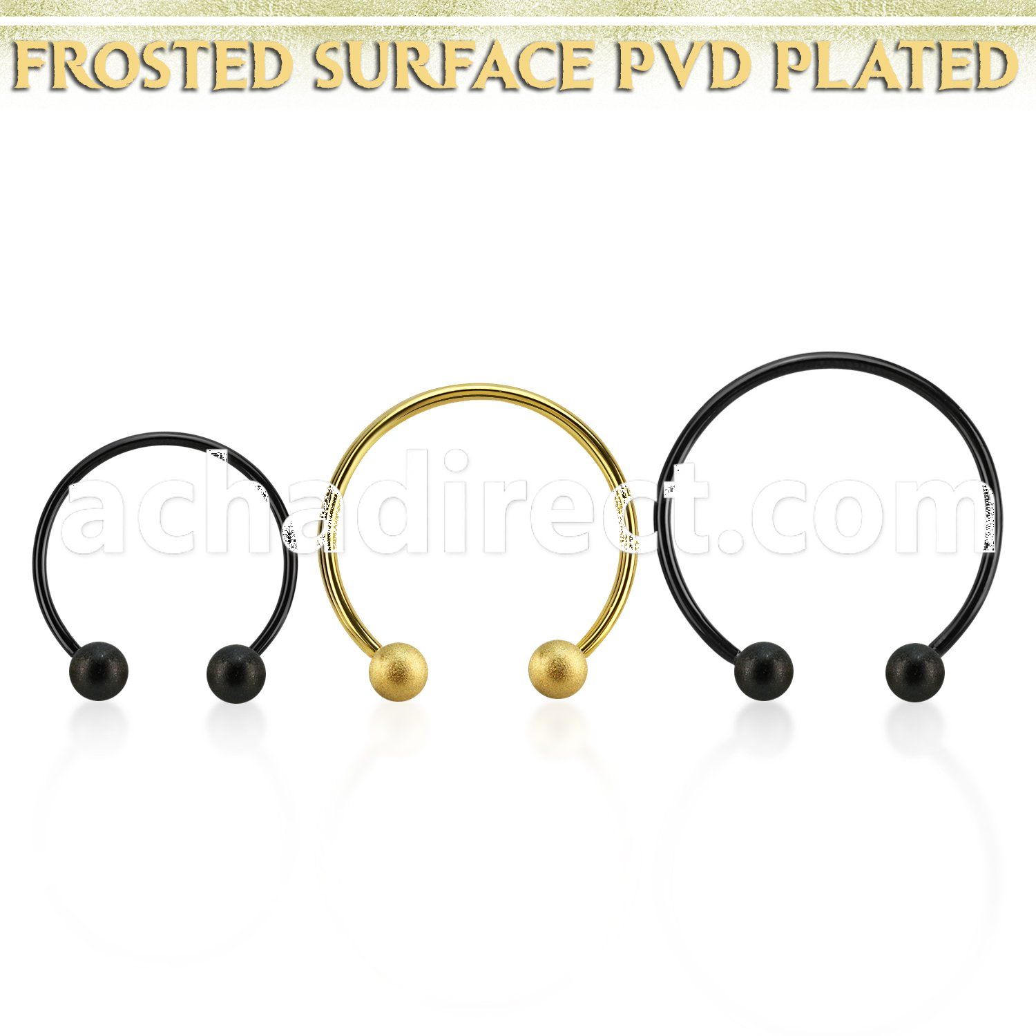 cbmtfo6l xxl anodized steel cbr, 14g w 6mm frosted steel balls