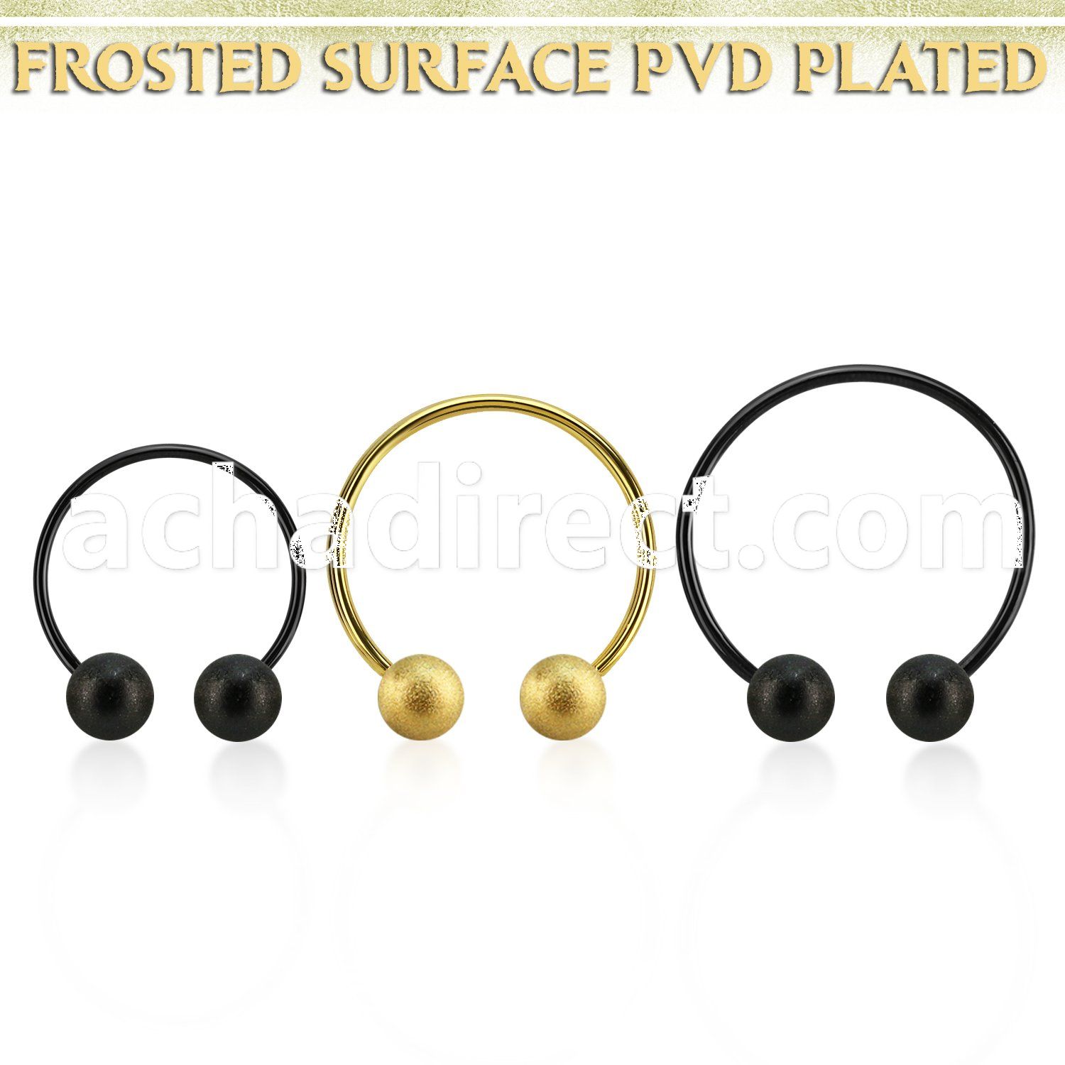 cbmtfo8l xxl anodized steel cbr, 14g w 8mm frosted steel balls