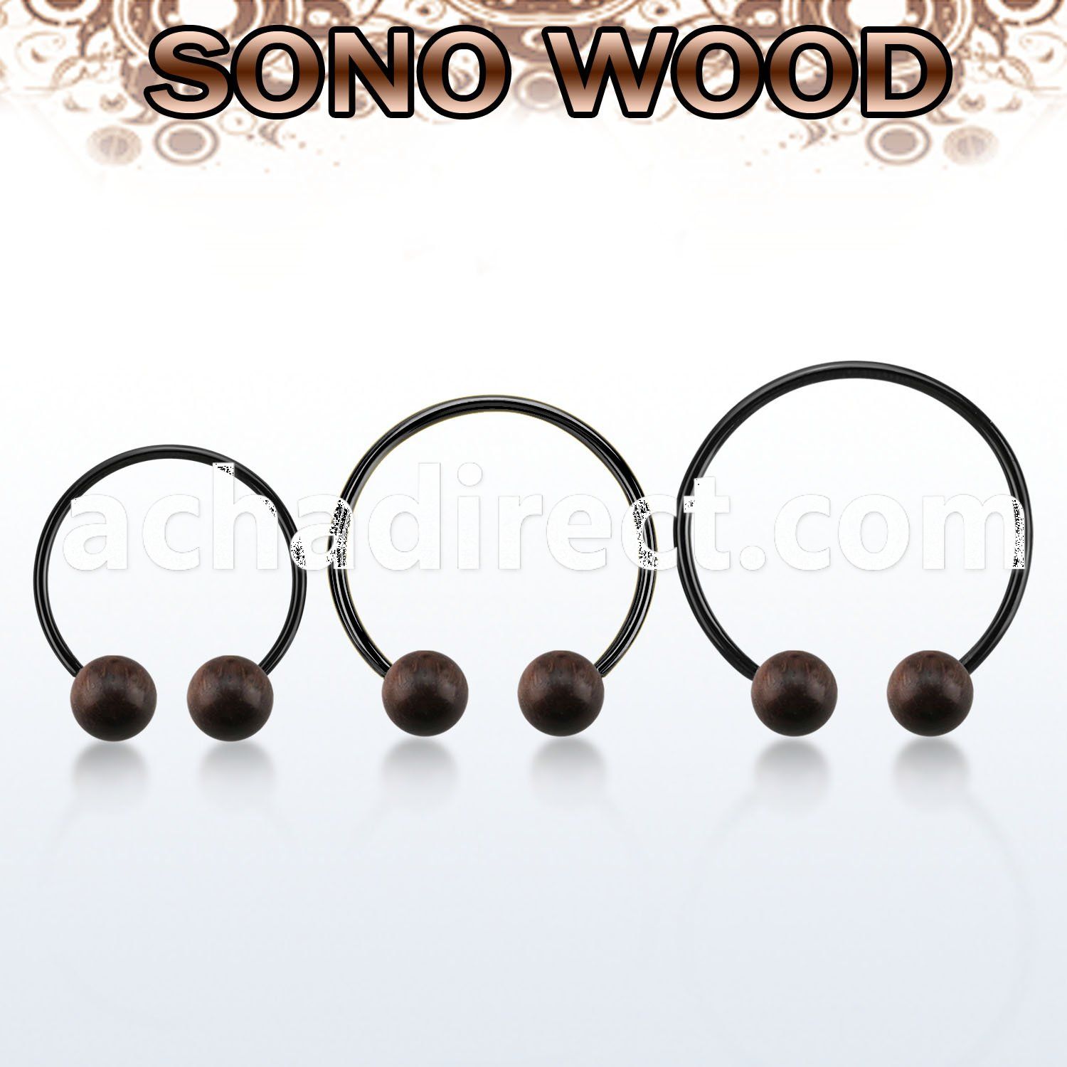 cbmtsn8l xxl anodized steel cbr, 14g w 8mm sono wood balls
