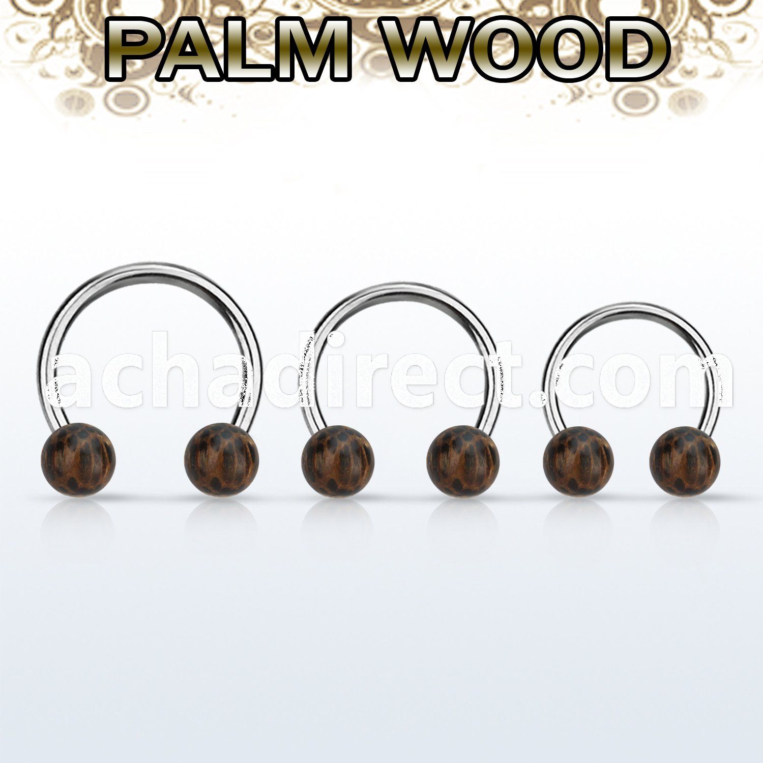cbpl5 organic circular barbell w 2 5mm palm wood balls