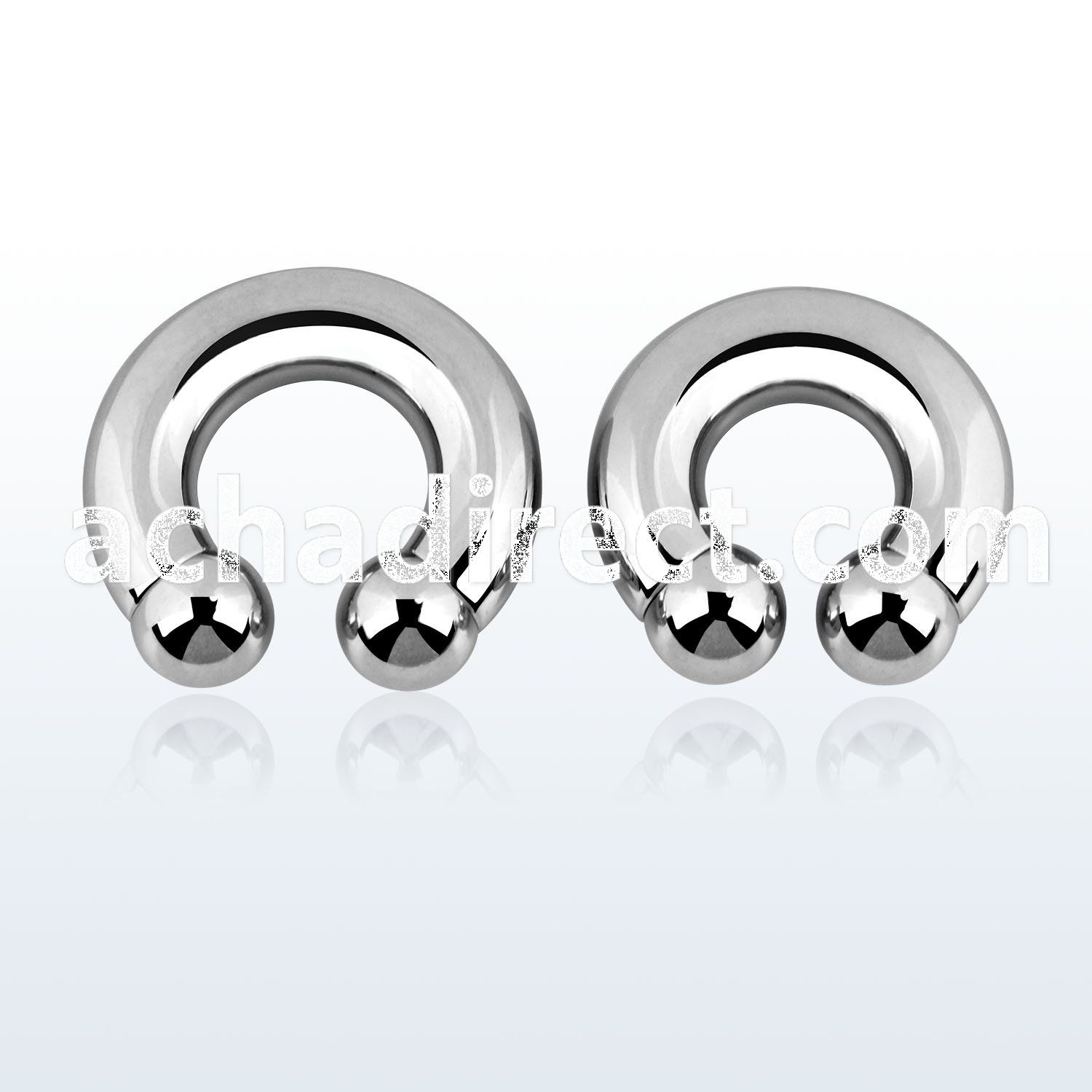 cbr00 316l steel 10mm circular barbell with threaded 12mm ball