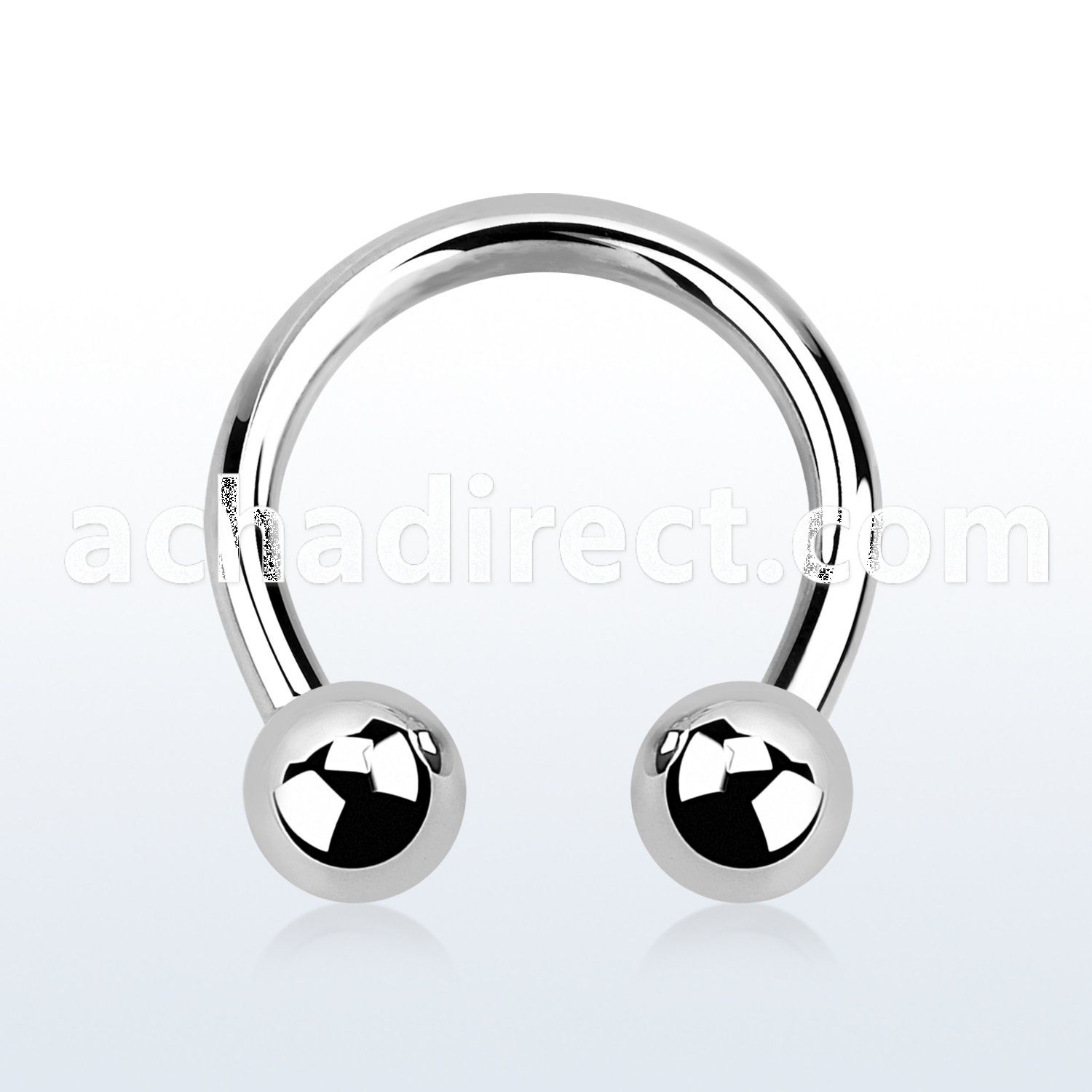 cbr12s 316l steel 2mm circular barbell with internal 5mm ball