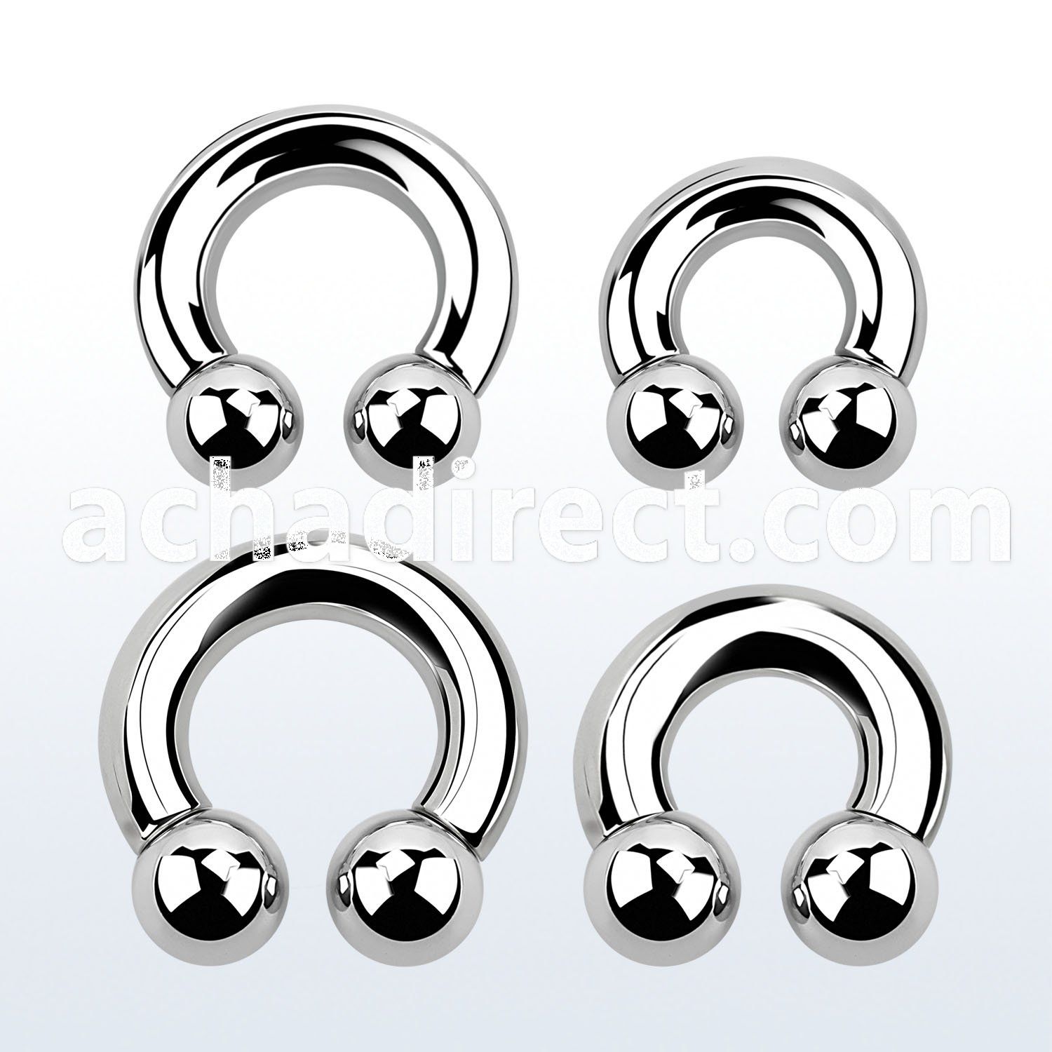 cbr2 316l steel 6mm circular barbell with internal 10mm ball