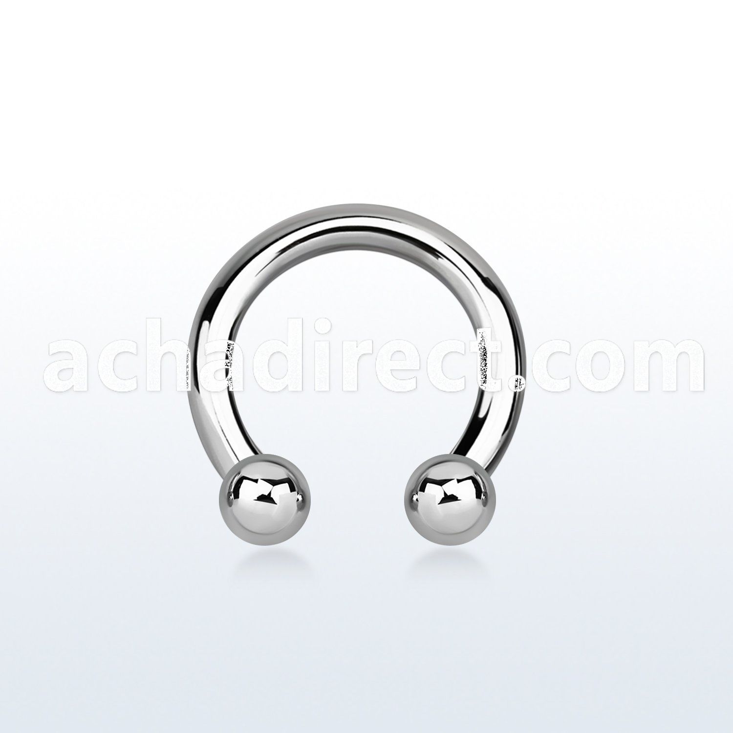 cbr8 316l steel 3mm circular barbell with internal 6mm ball