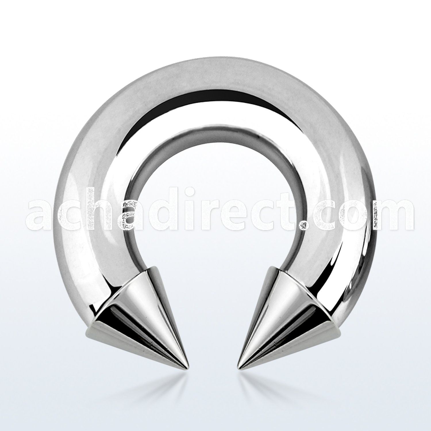 cbrcn0 316l steel 8mm circular barbell with threaded 10mm cones