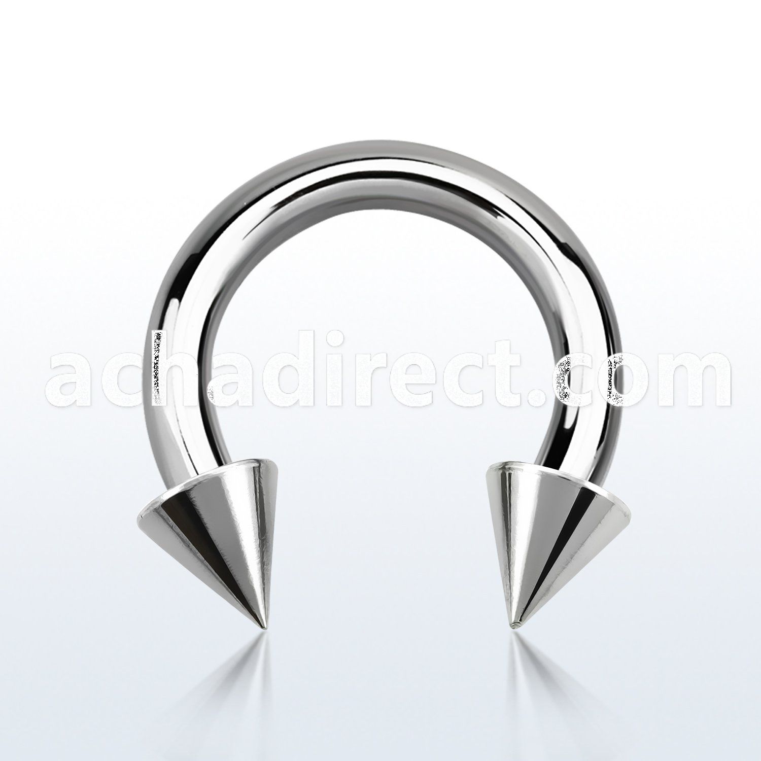 cbrcn12 316l steel 2mm circular barbell with external 5mm cone