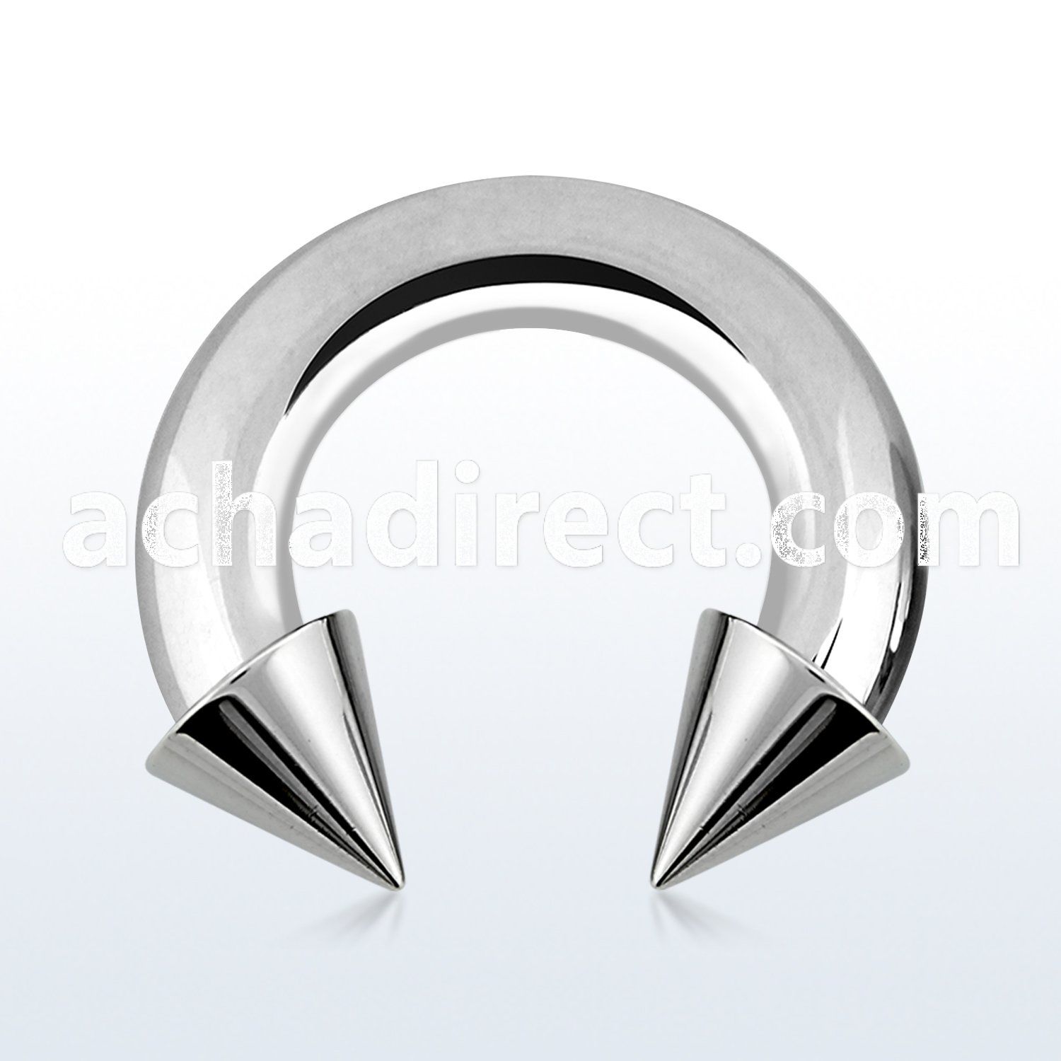 cbrcn4 316l steel 5mm circular barbell with internal 7mm cone