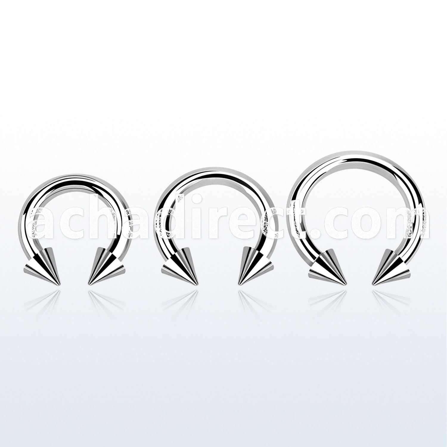 cbrcn8 316l steel 3mm circular barbell with internal 6mm cone