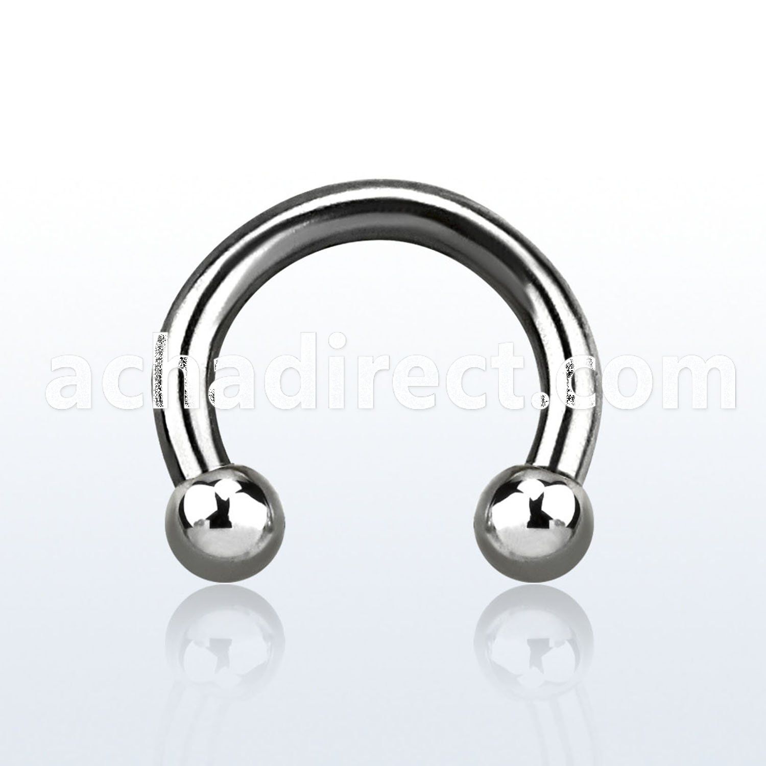 cbs 316l steel circular barbell with two 3mm balls