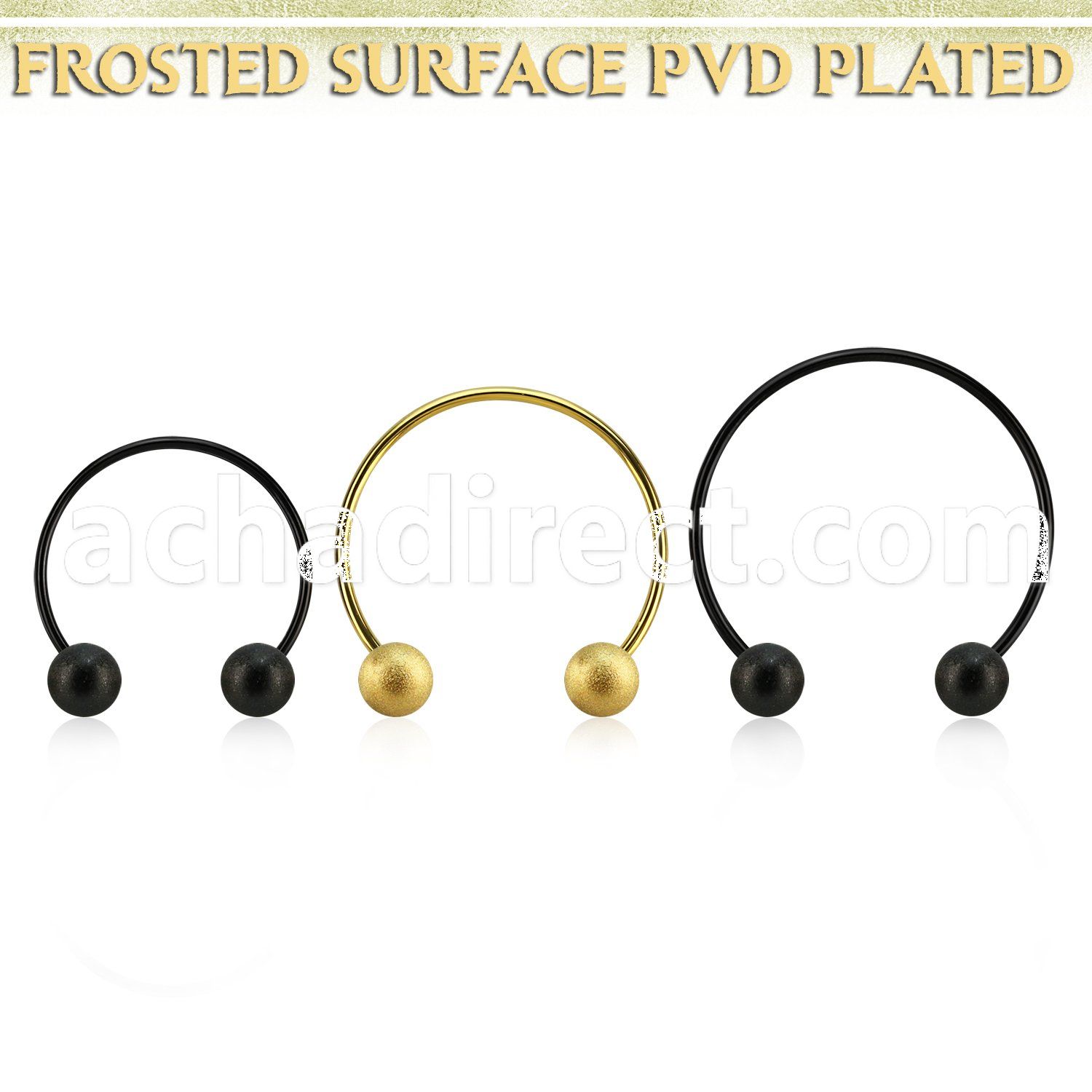 cbstfo4l xxl anodized steel cbr, 16g w 4mm frosted steel balls