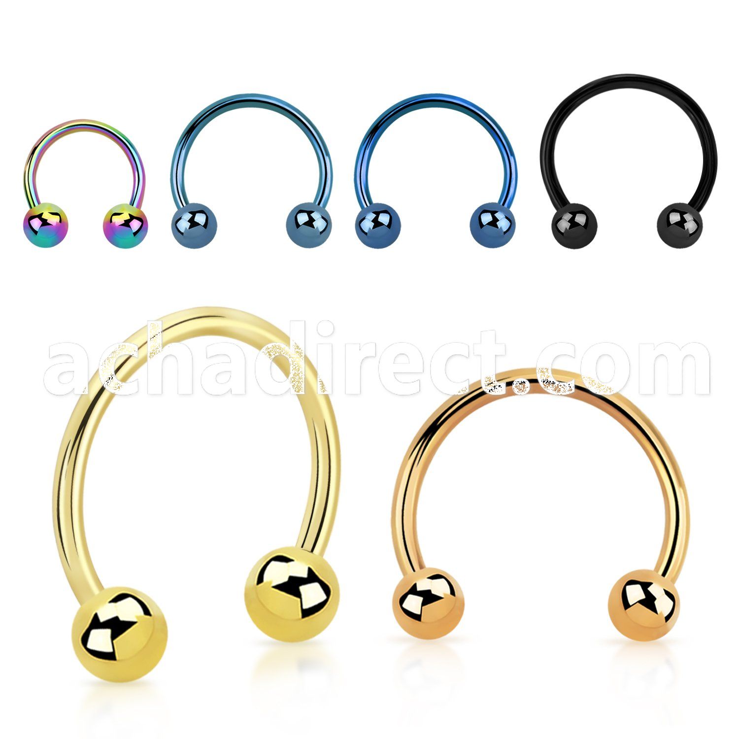 cbt20b pvd plated 316l circular barbell 20g 0 8mm w 3mm ball