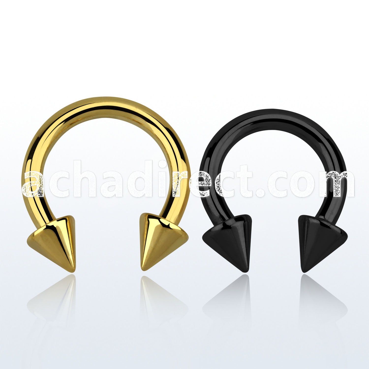 cbtcn10 pvd plated 316l 2 5mm circular barbell with 6mm cone