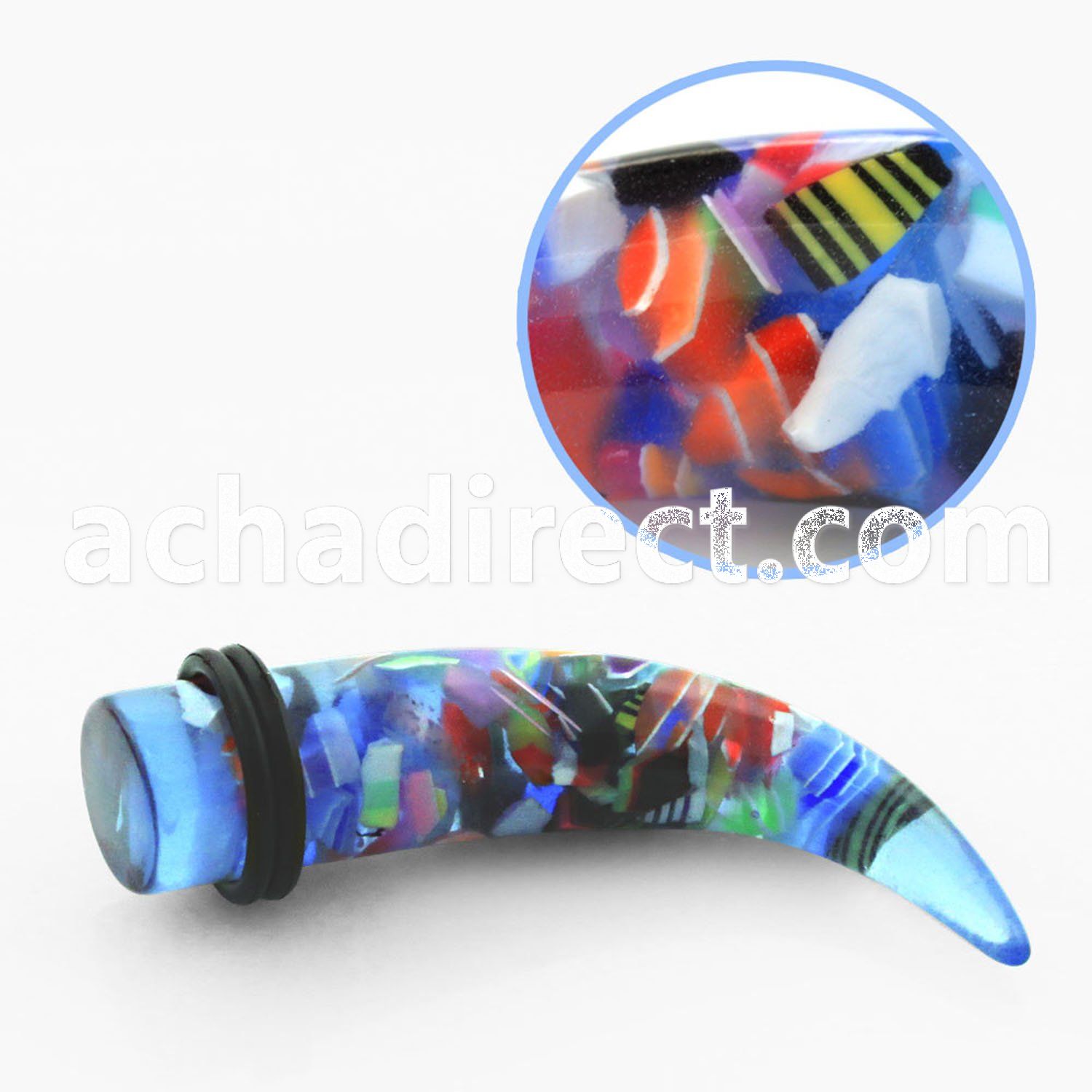 claa elephant tusk acrylic curved taper w double o ring