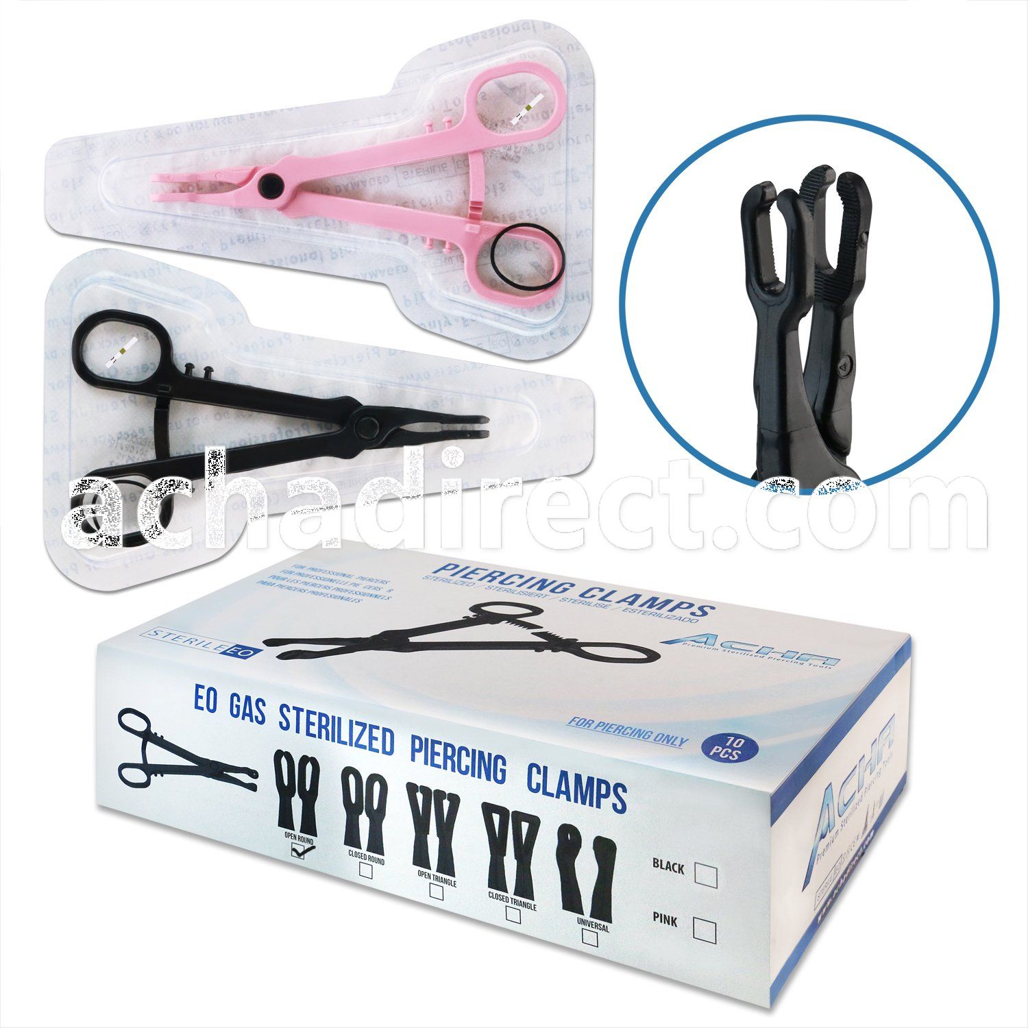 clampb sterilized single use piercing clamp slotted top forceps