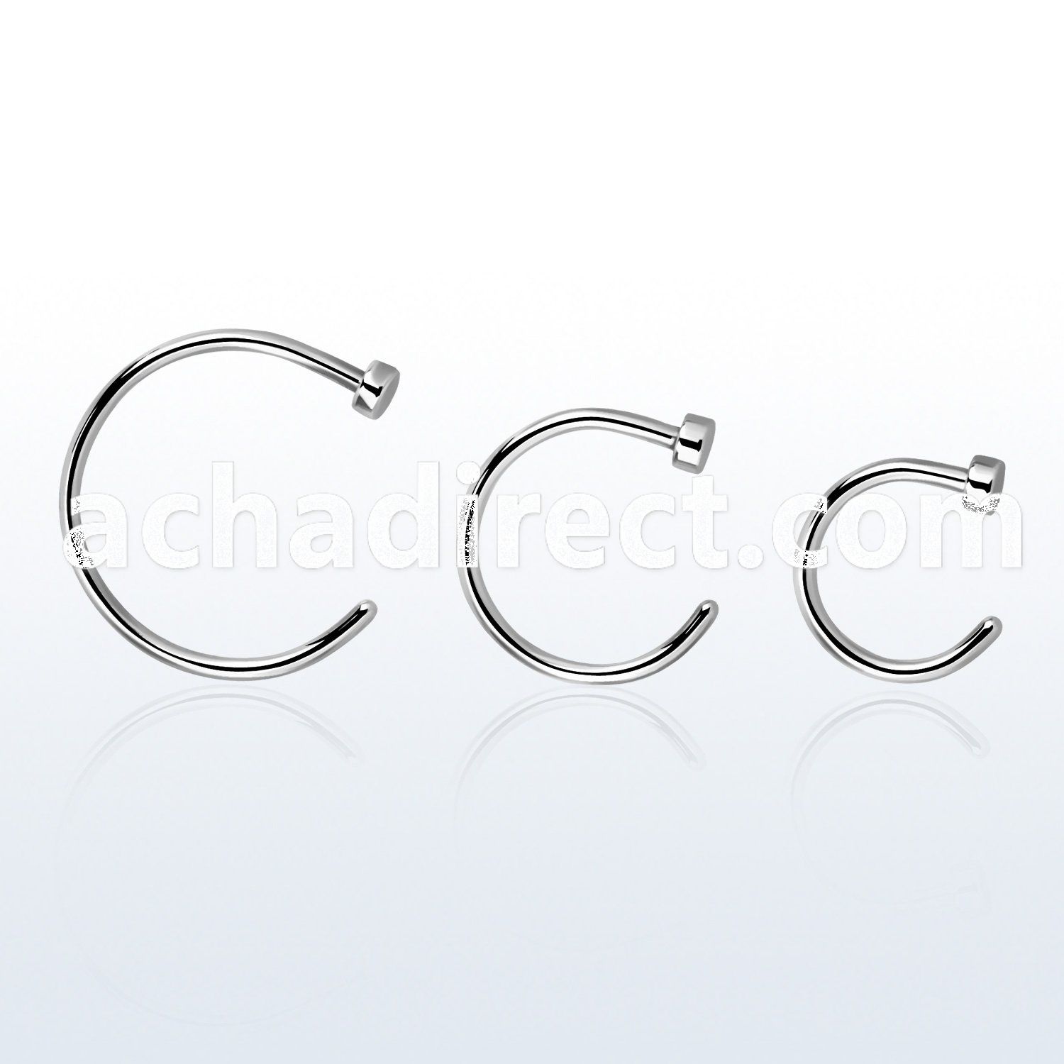clns20 316l steel fake nose clips in 20g 0 8mm