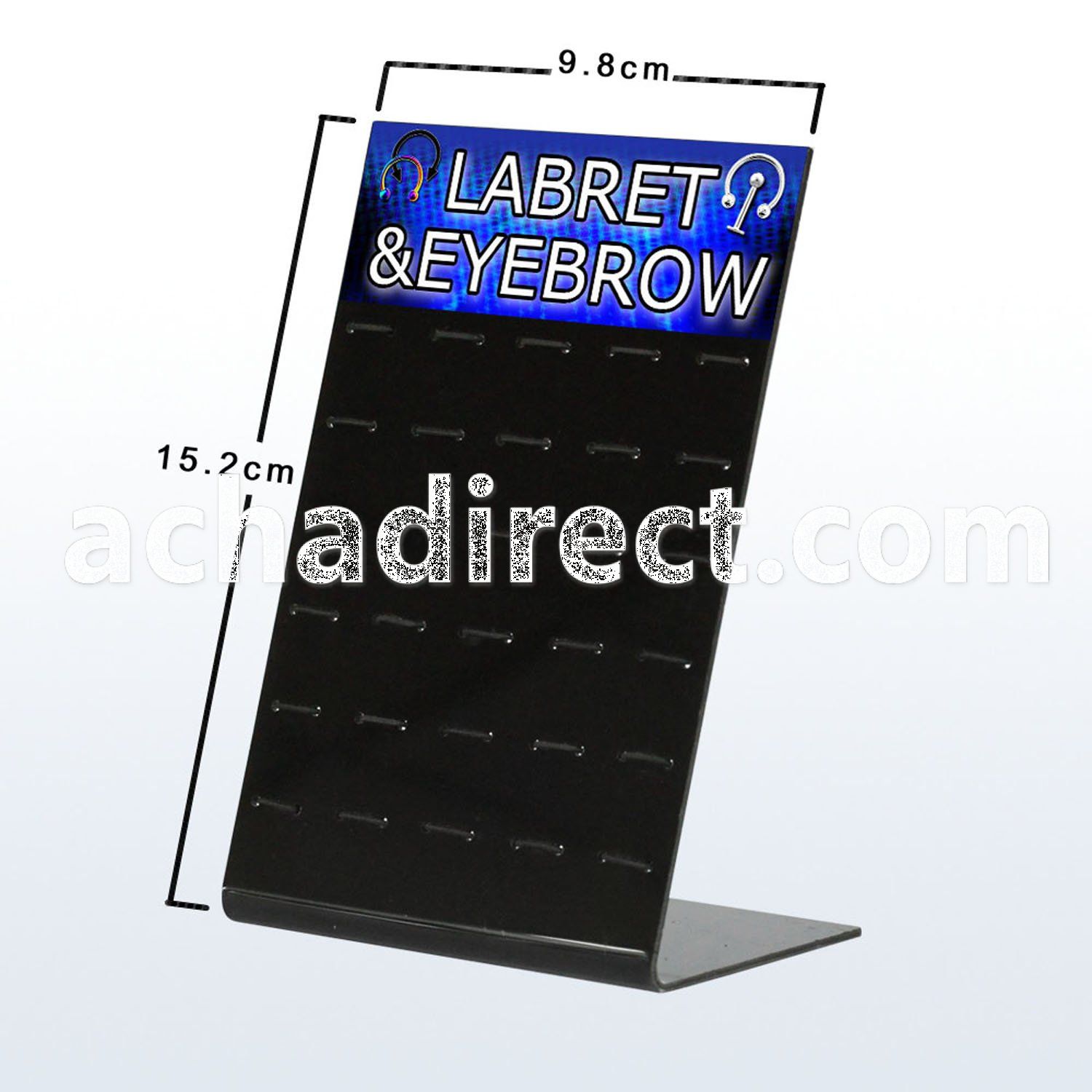 dac65 black acrylic empty display with rubber band